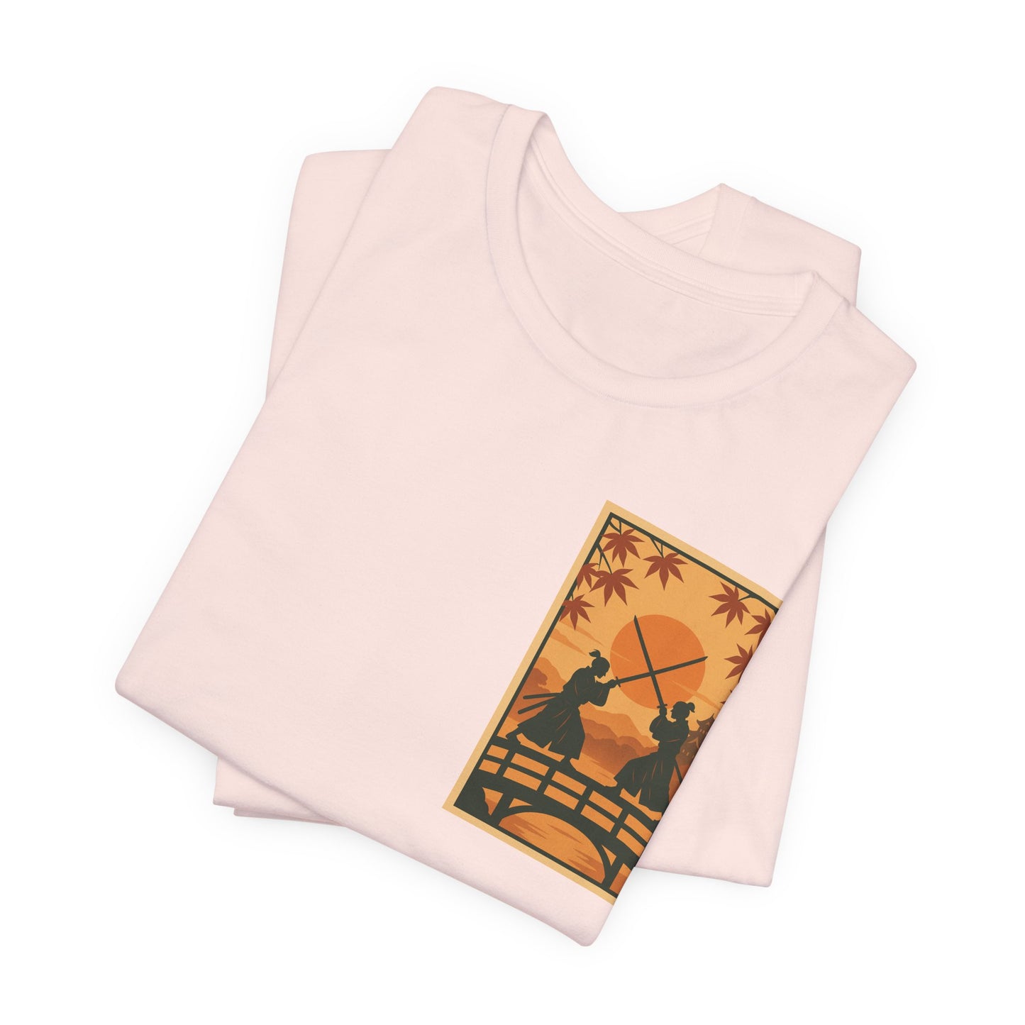 Samurai Sunset Standoff – Ukiyo-e Pocket Logo Tee