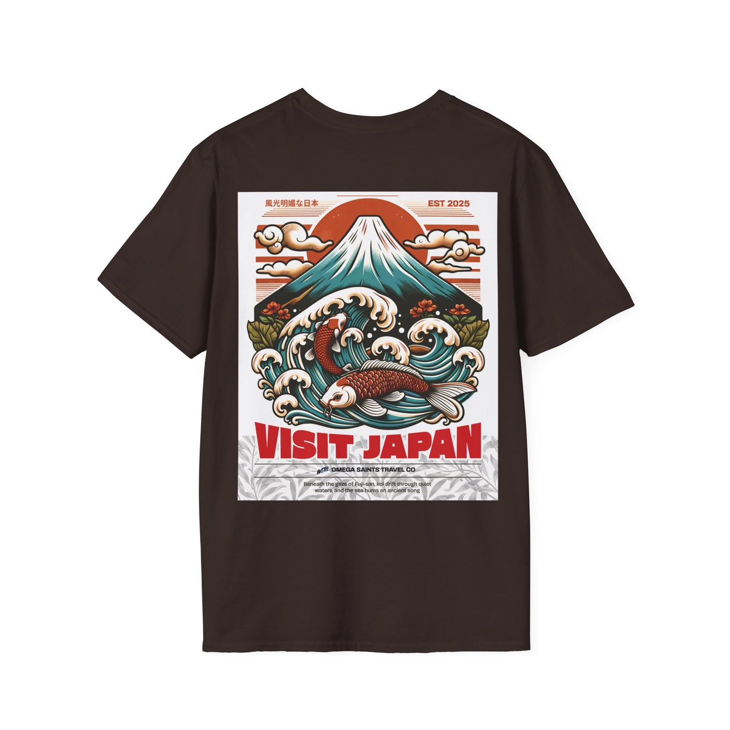 Visit Japan - Vintage-Style Mt Fuji Travel T-Shirt