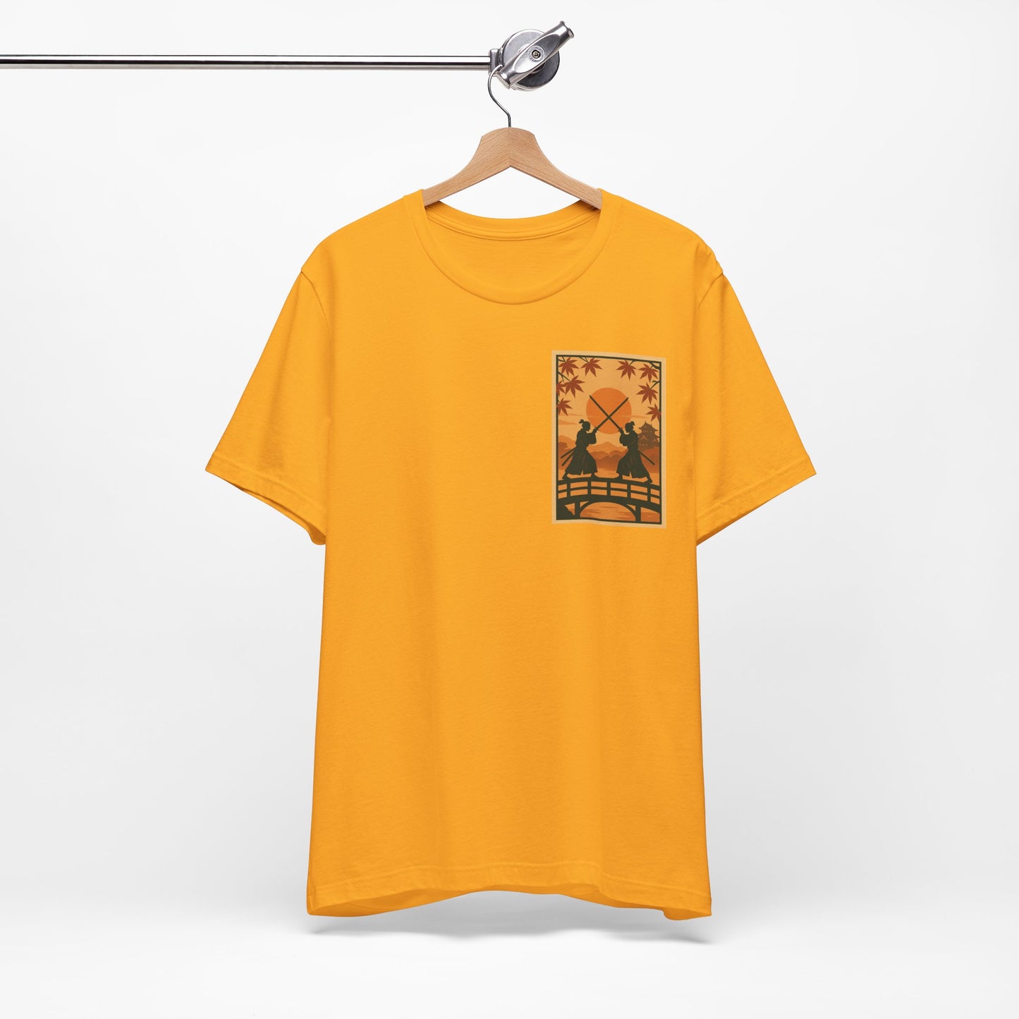 Samurai Sunset Standoff – Ukiyo-e Pocket Logo Tee