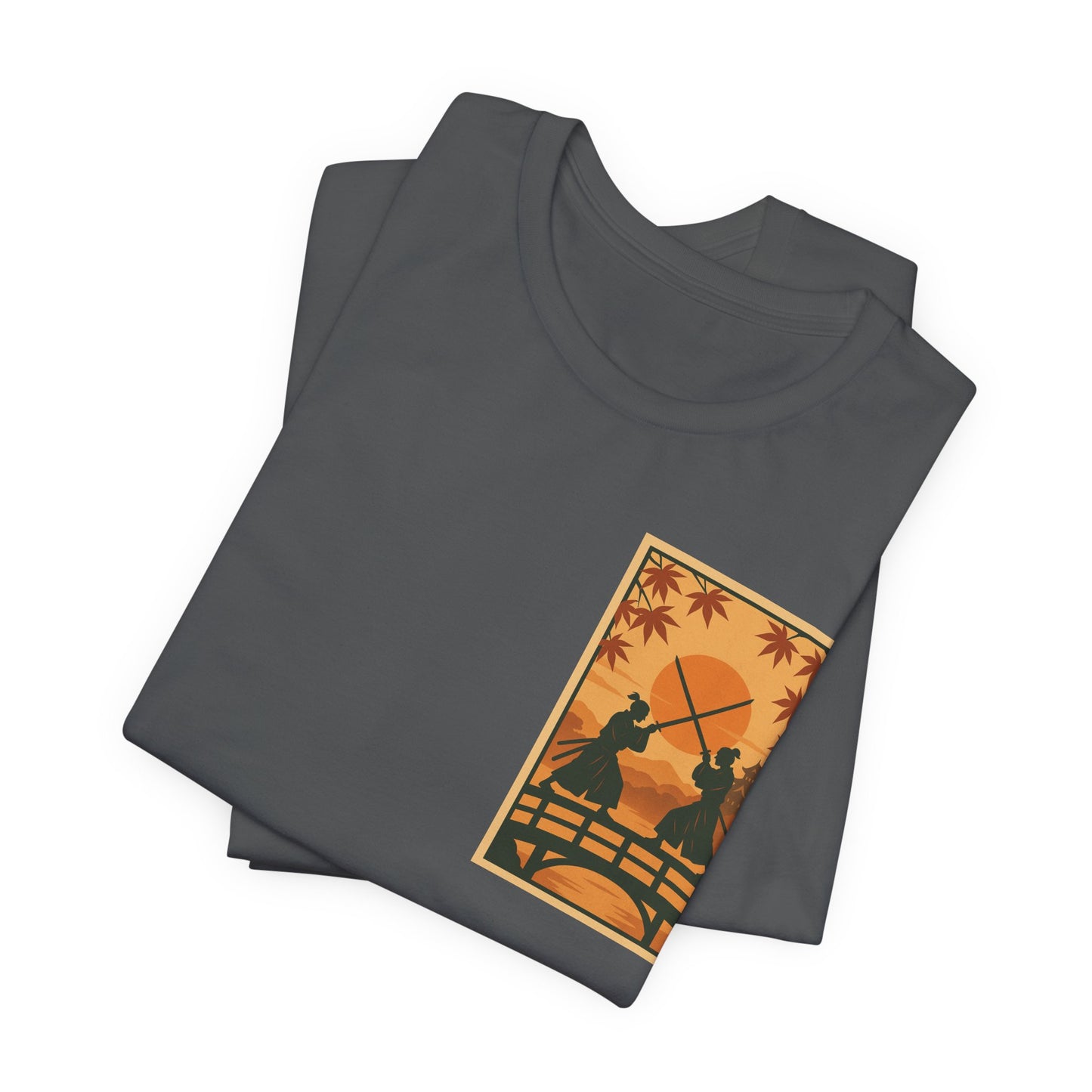 Samurai Sunset Standoff – Ukiyo-e Pocket Logo Tee