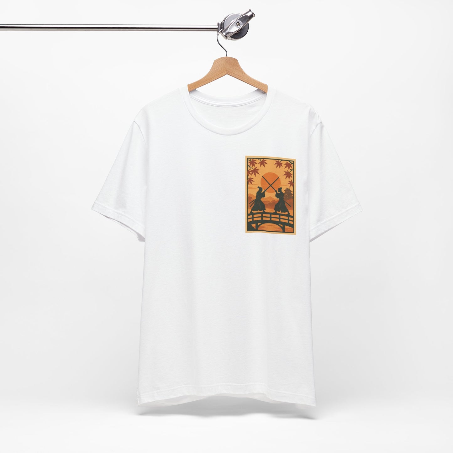 Samurai Sunset Standoff – Ukiyo-e Pocket Logo Tee