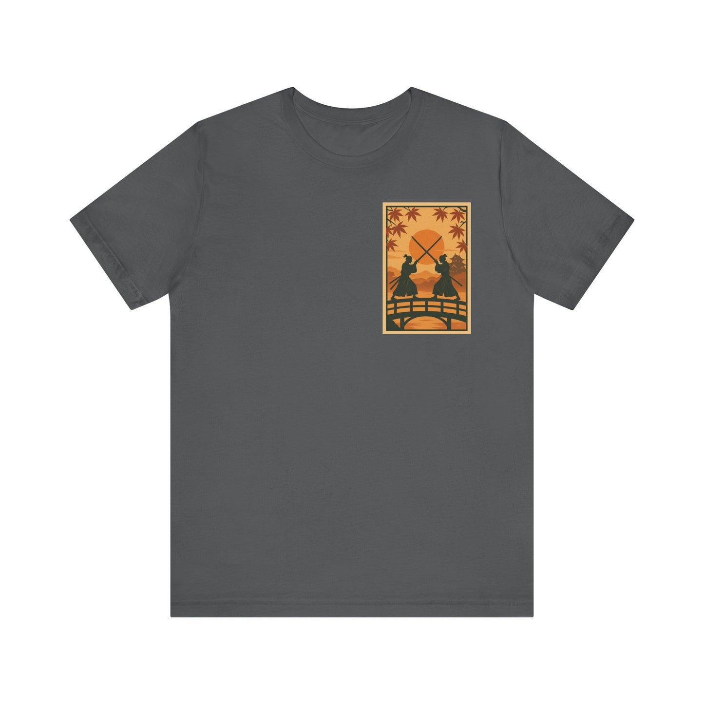 Samurai Sunset Standoff – Ukiyo-e Pocket Logo Tee