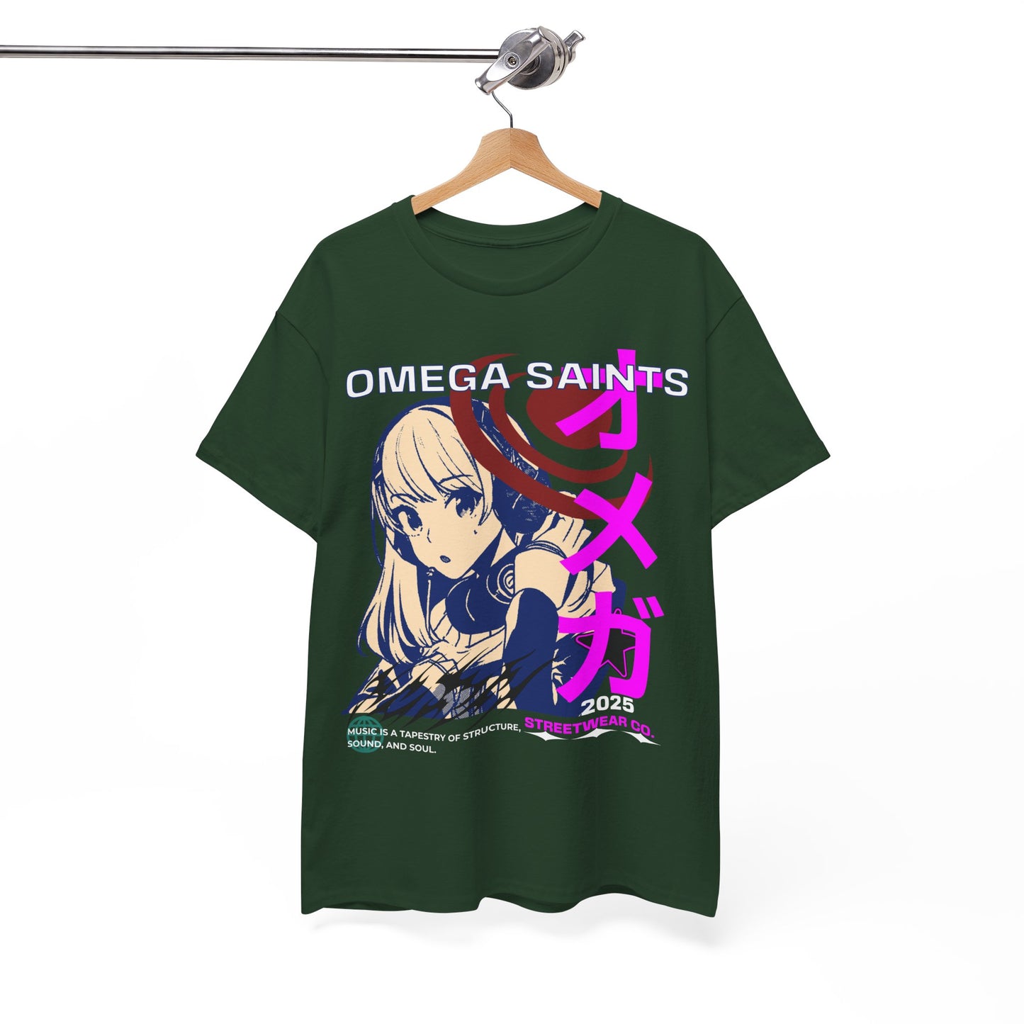 Omega Saints Anime Graphic Printed T-Shirt – Japanese Streetwear Style