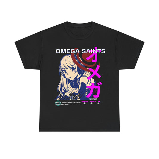 Omega Saints Anime Graphic Printed T-Shirt – Japanese Streetwear Style