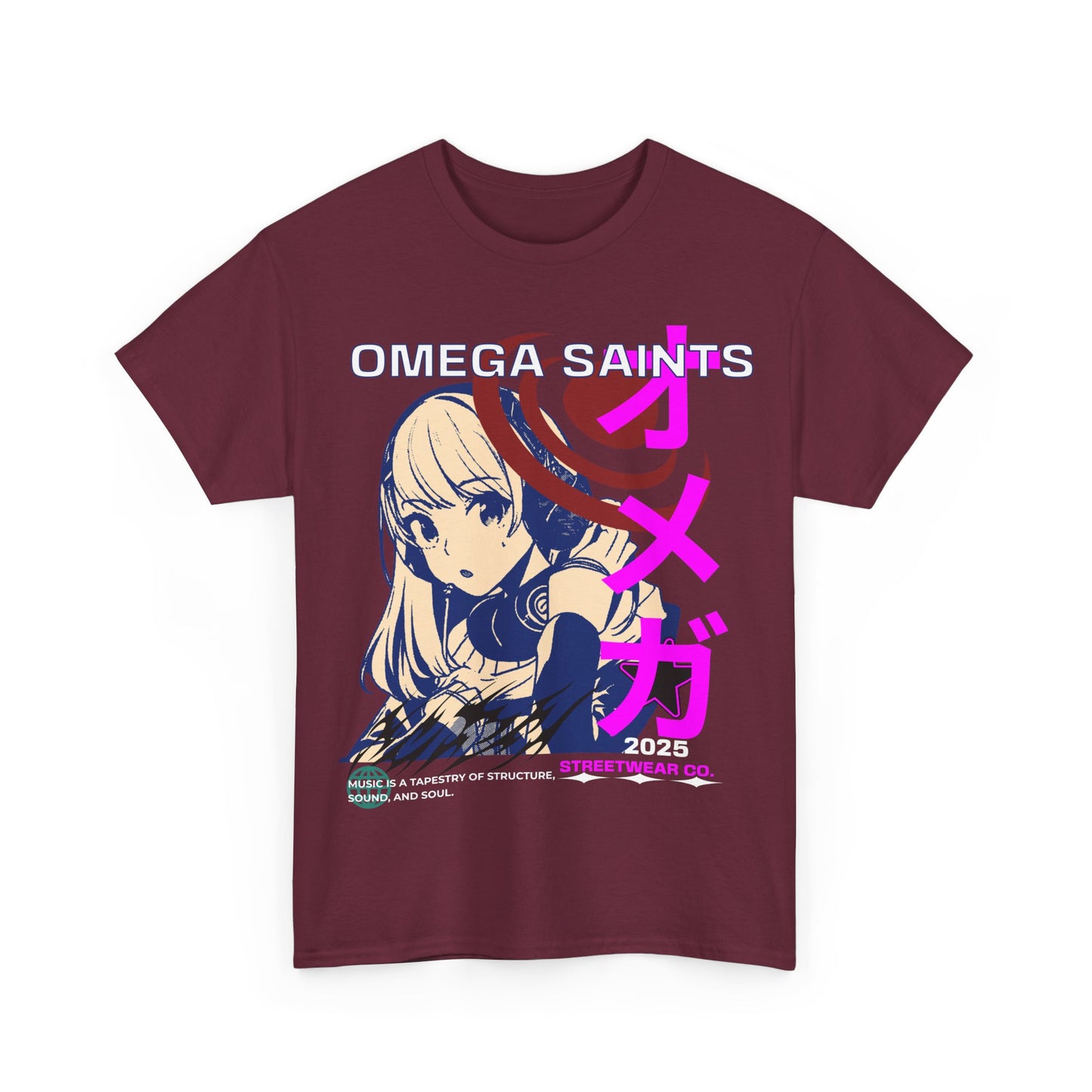 Omega Saints Anime Graphic Printed T-Shirt – Japanese Streetwear Style