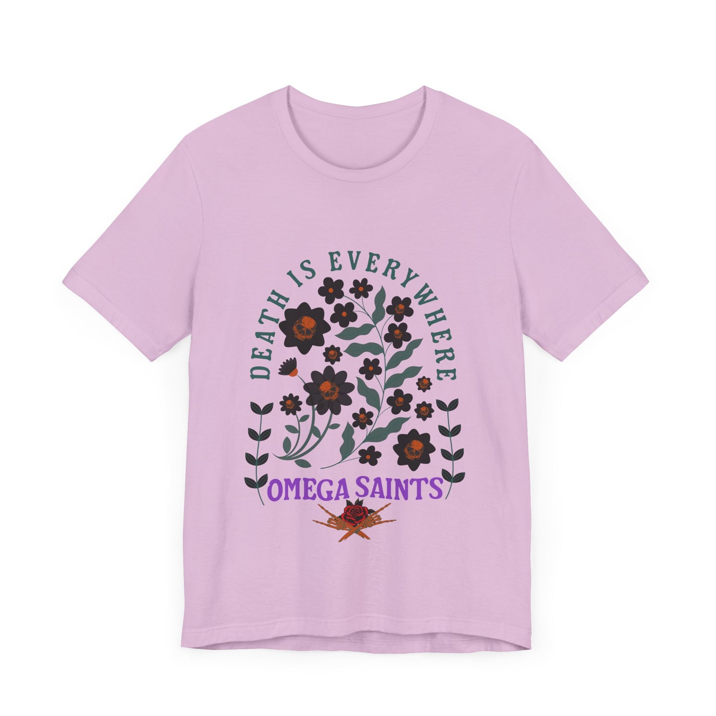 🖤 Death Is Everywhere | Gothic Floral Skull T-Shirt | Aesthetic Graphic Tee