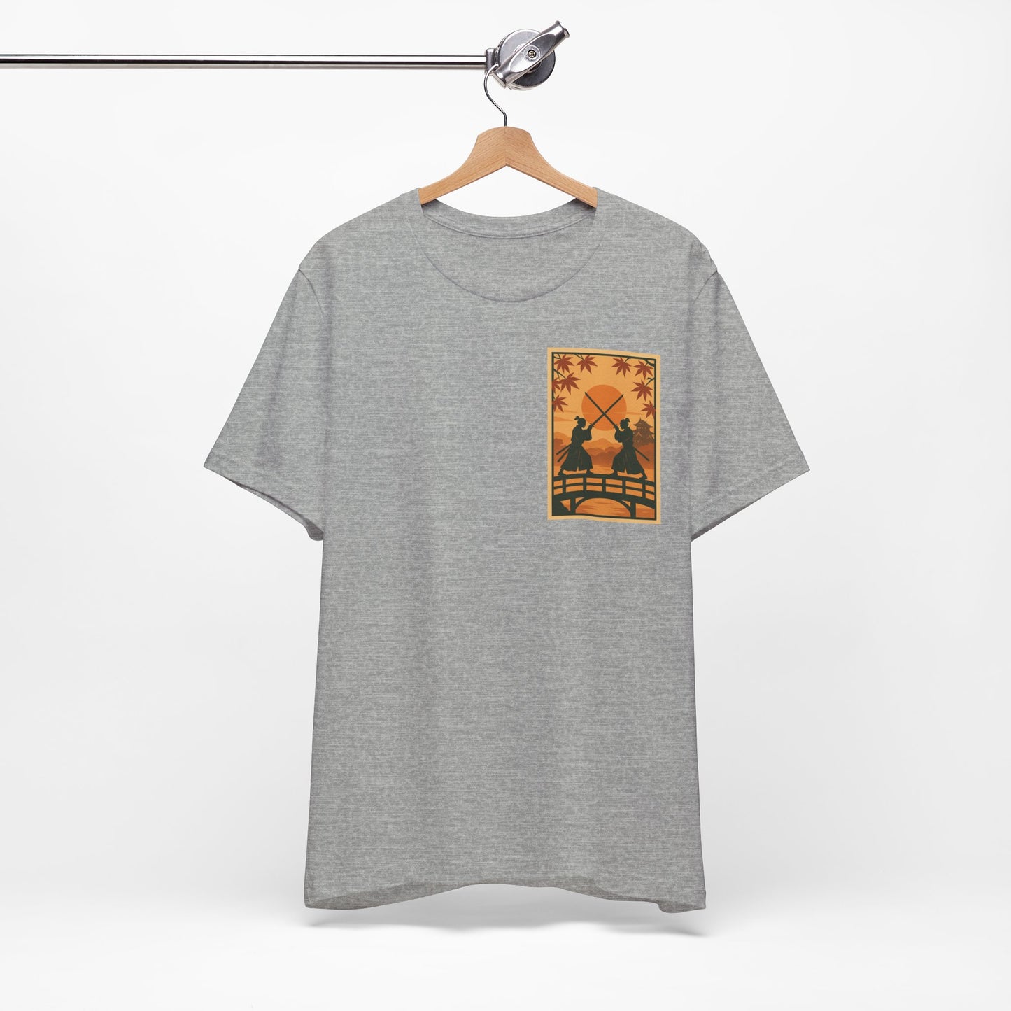 Samurai Sunset Standoff – Ukiyo-e Pocket Logo Tee