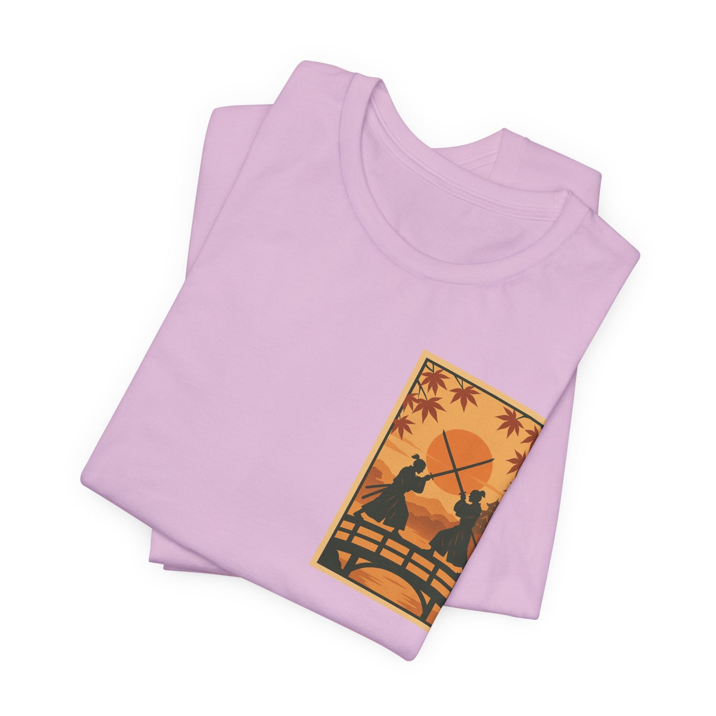 Samurai Sunset Standoff – Ukiyo-e Pocket Logo Tee