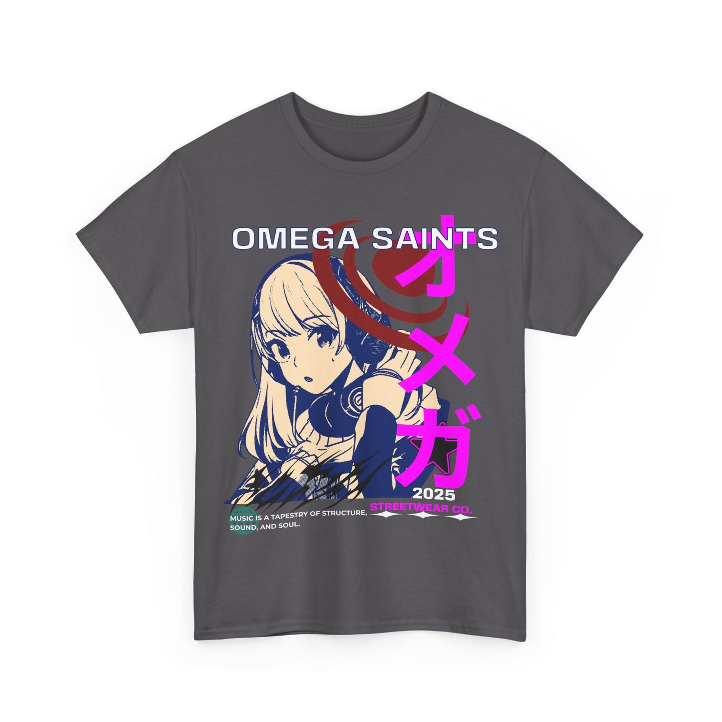 Omega Saints Anime Graphic Printed T-Shirt – Japanese Streetwear Style