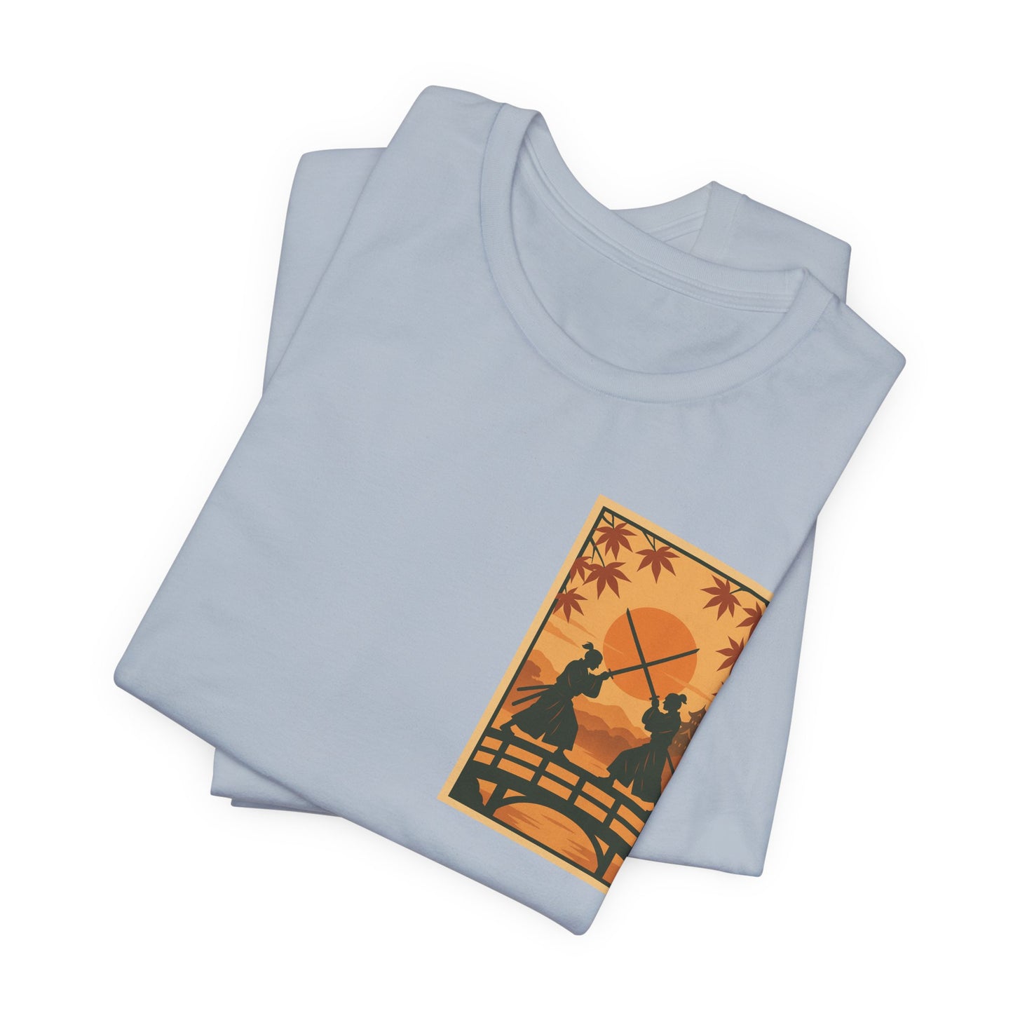 Samurai Sunset Standoff – Ukiyo-e Pocket Logo Tee