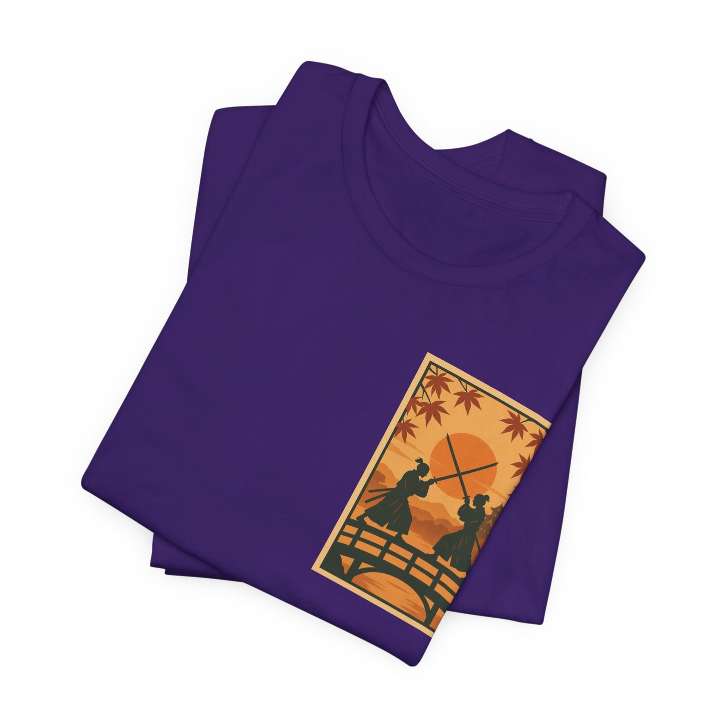 Samurai Sunset Standoff – Ukiyo-e Pocket Logo Tee