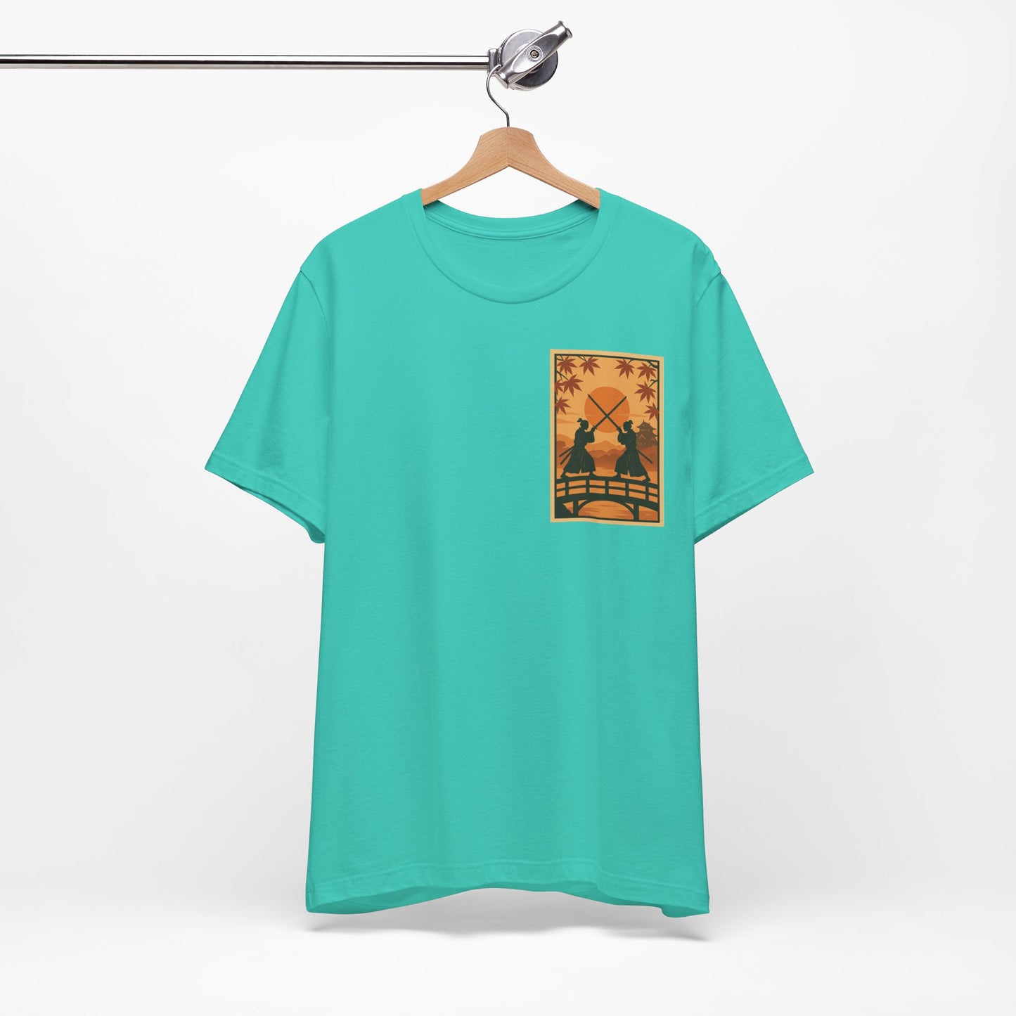 Samurai Sunset Standoff – Ukiyo-e Pocket Logo Tee