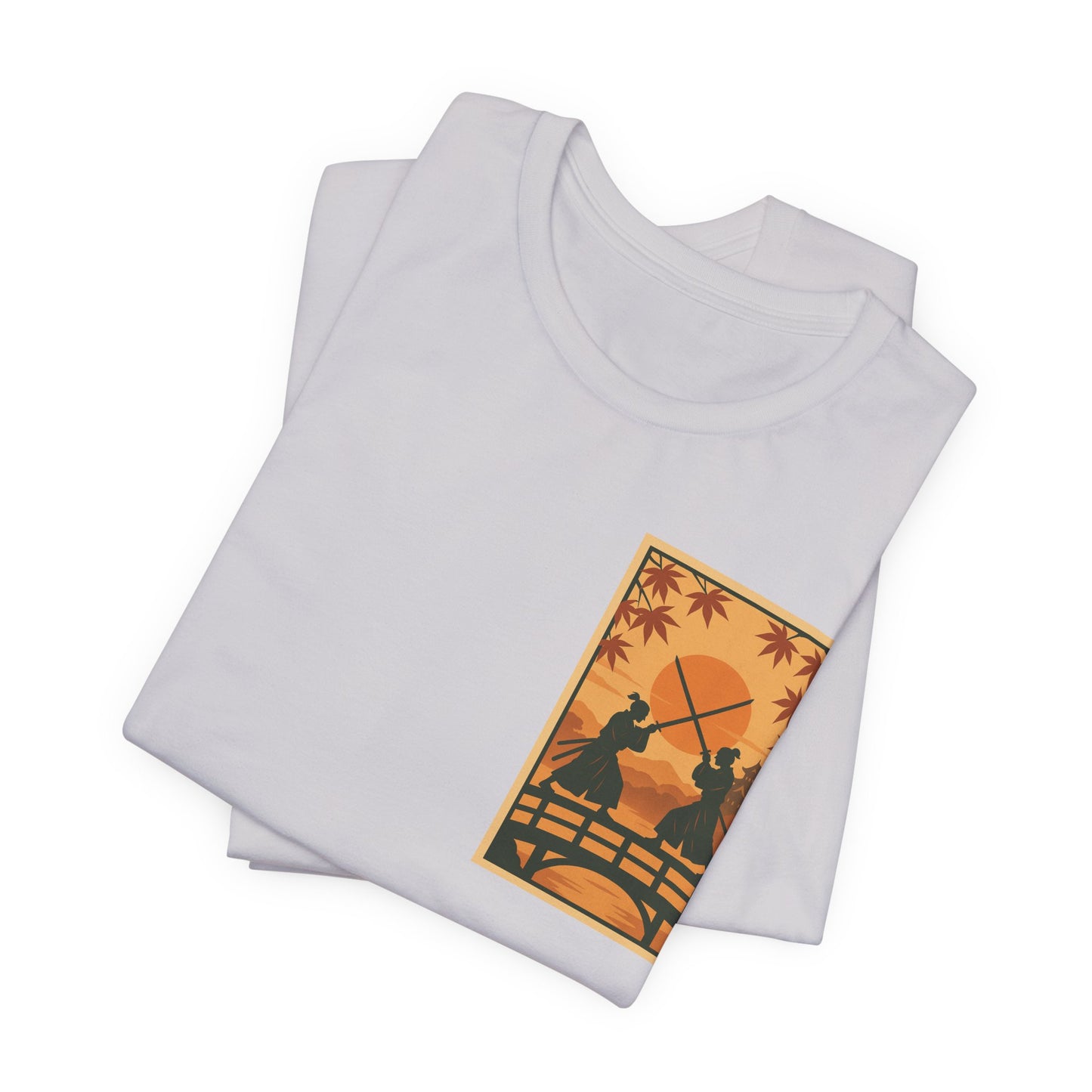 Samurai Sunset Standoff – Ukiyo-e Pocket Logo Tee