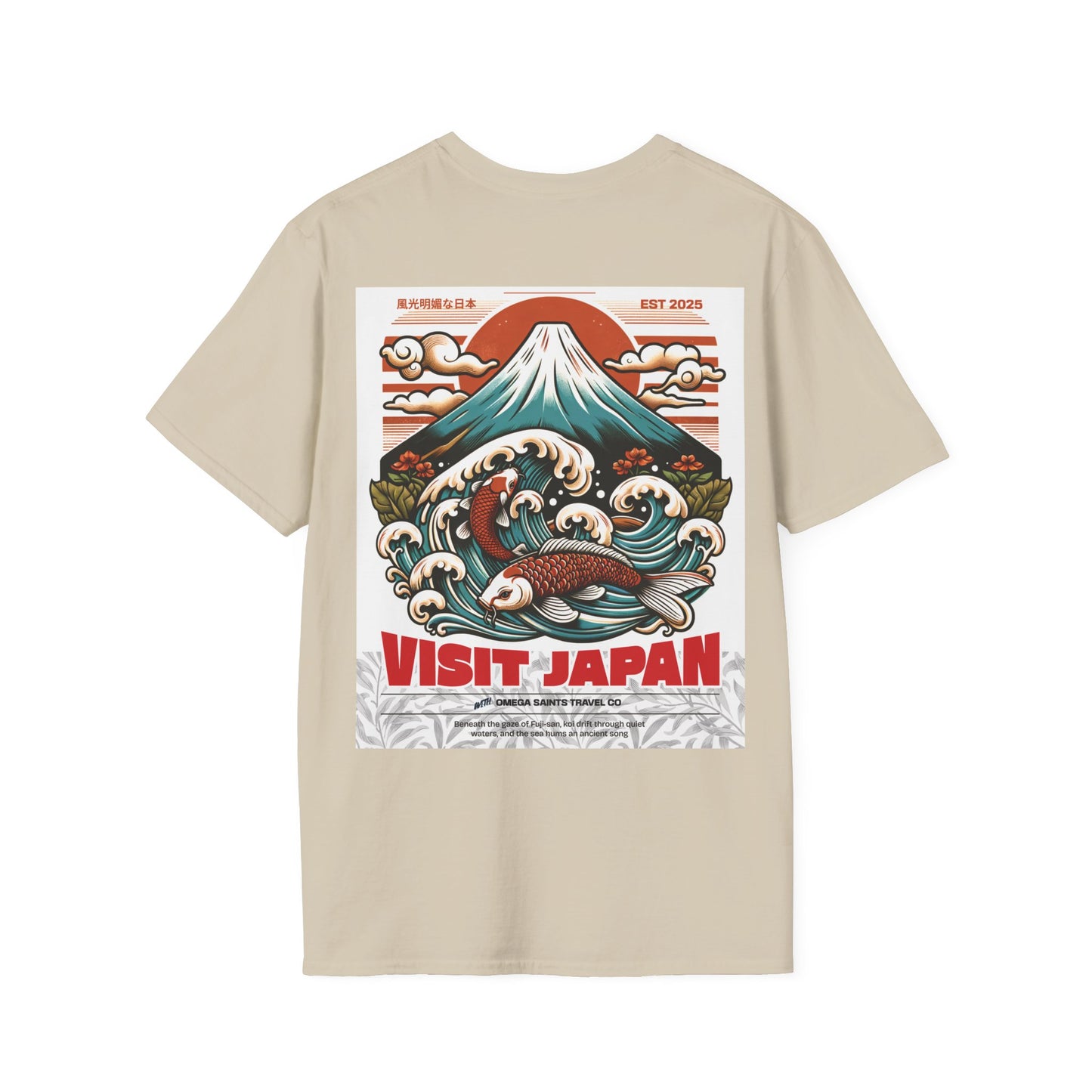 Visit Japan - Vintage-Style Mt Fuji Travel T-Shirt