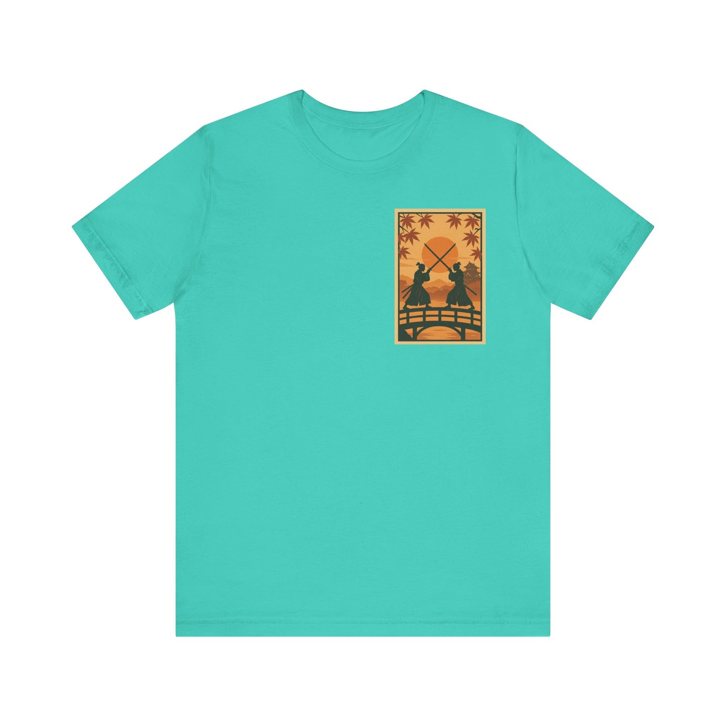 Samurai Sunset Standoff – Ukiyo-e Pocket Logo Tee