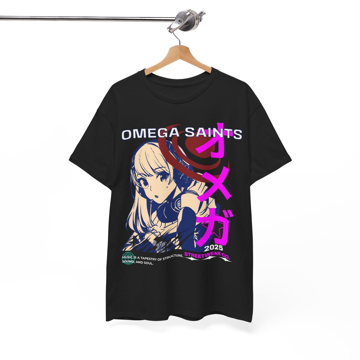 Omega Saints Anime Graphic Printed T-Shirt – Japanese Streetwear Style