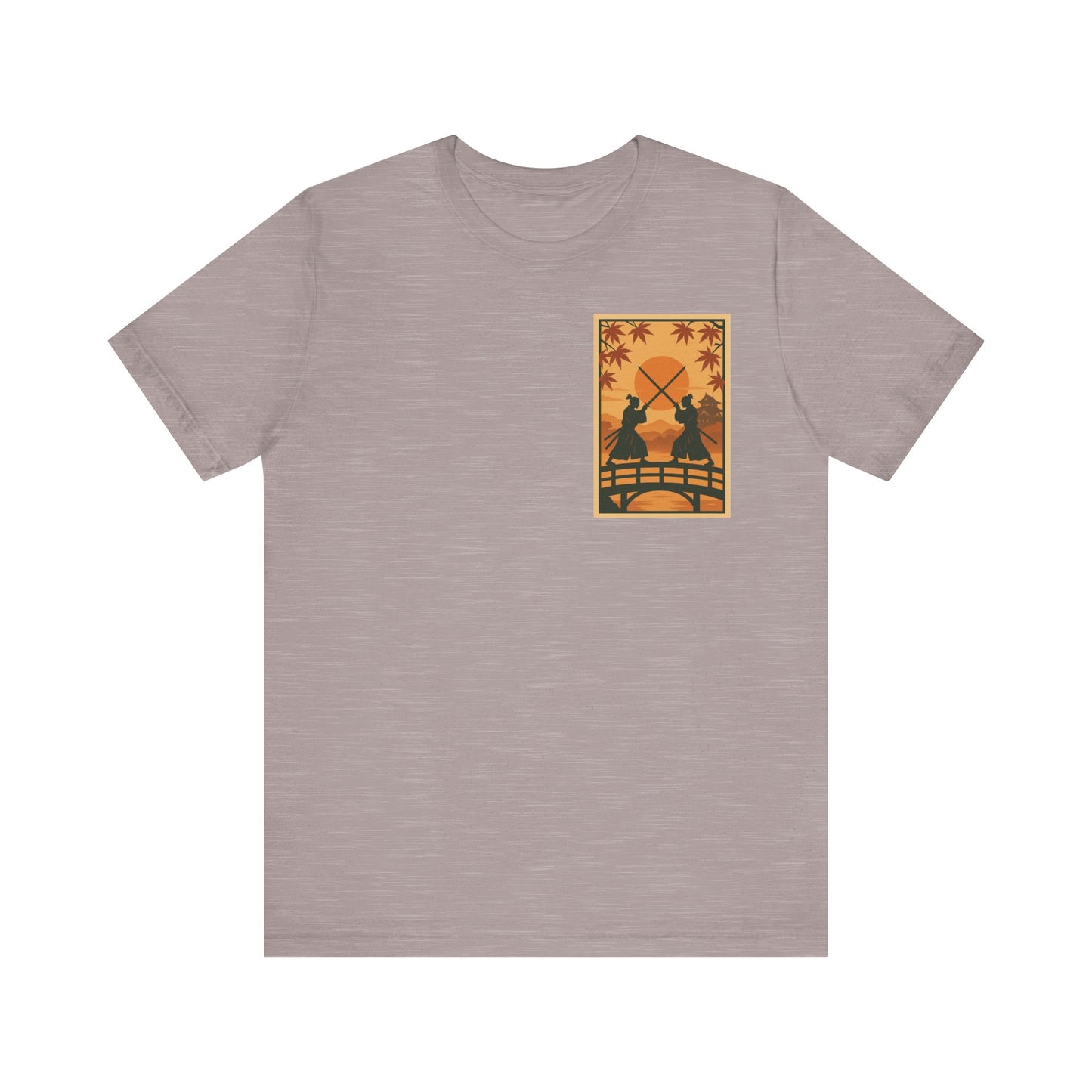 Samurai Sunset Standoff – Ukiyo-e Pocket Logo Tee