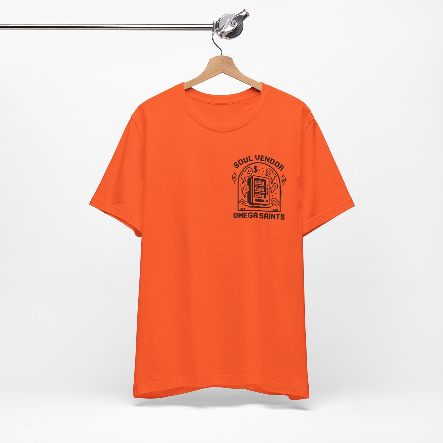 Soul Vendor T-Shirt – Retro Pixel Ghost Vending Machine Tee by Omega Saints