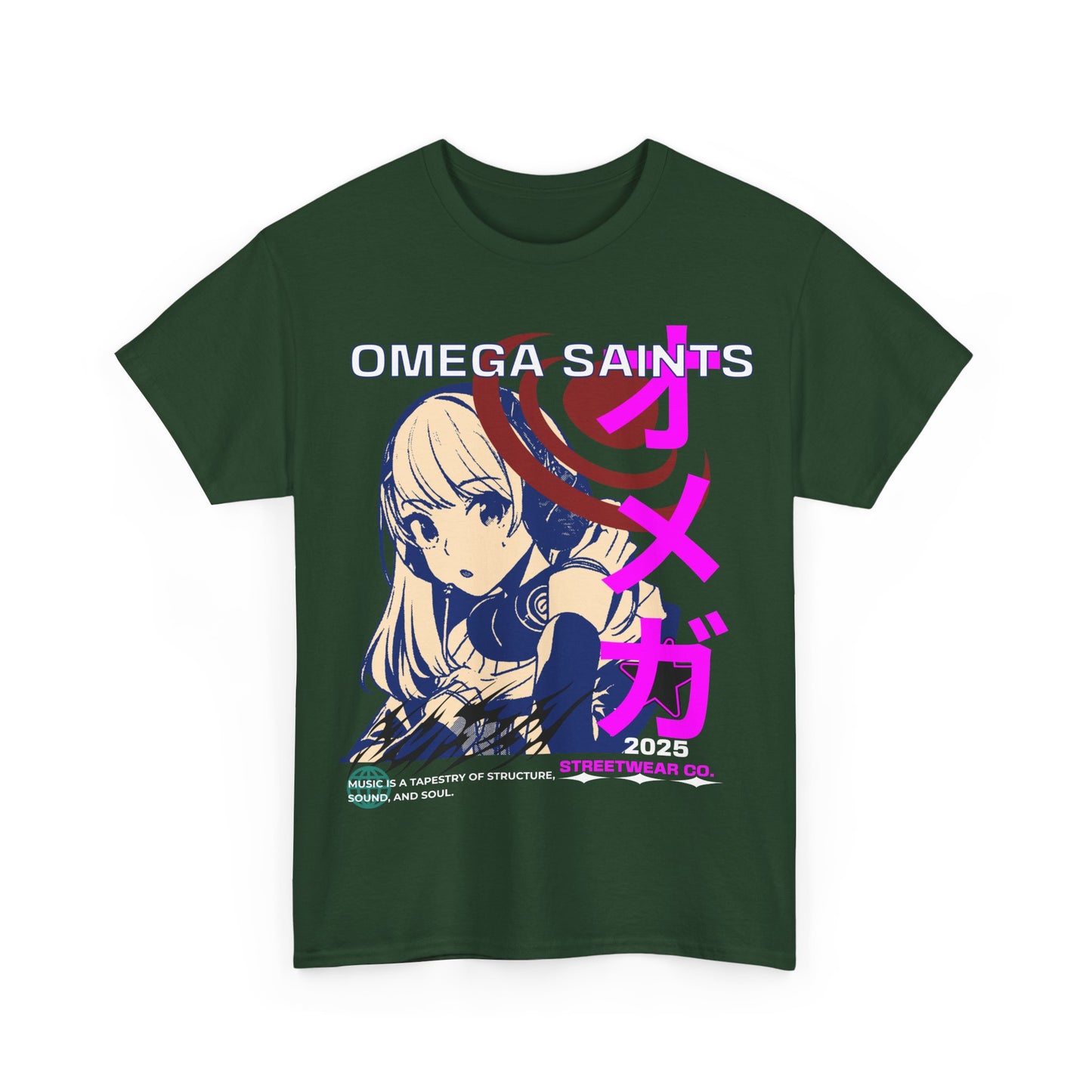 Omega Saints Anime Graphic Printed T-Shirt – Japanese Streetwear Style