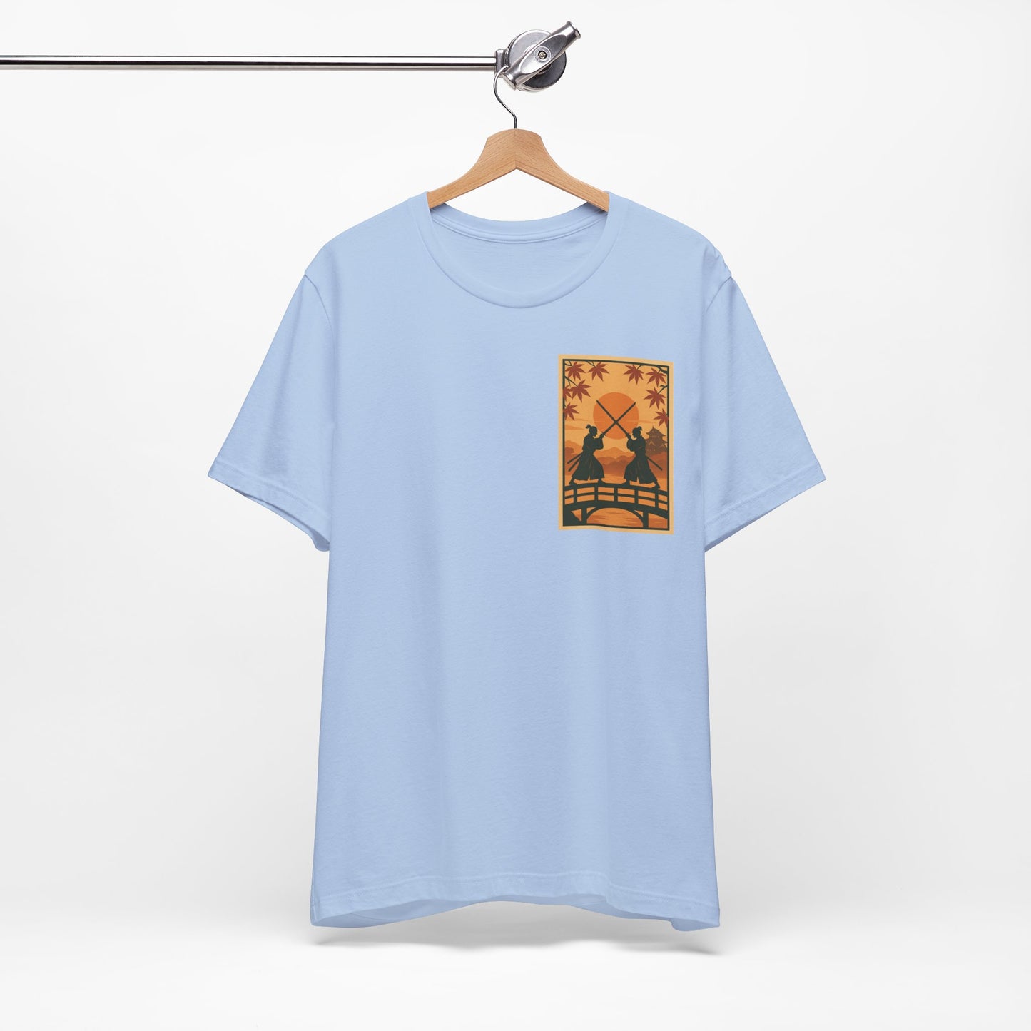 Samurai Sunset Standoff – Ukiyo-e Pocket Logo Tee