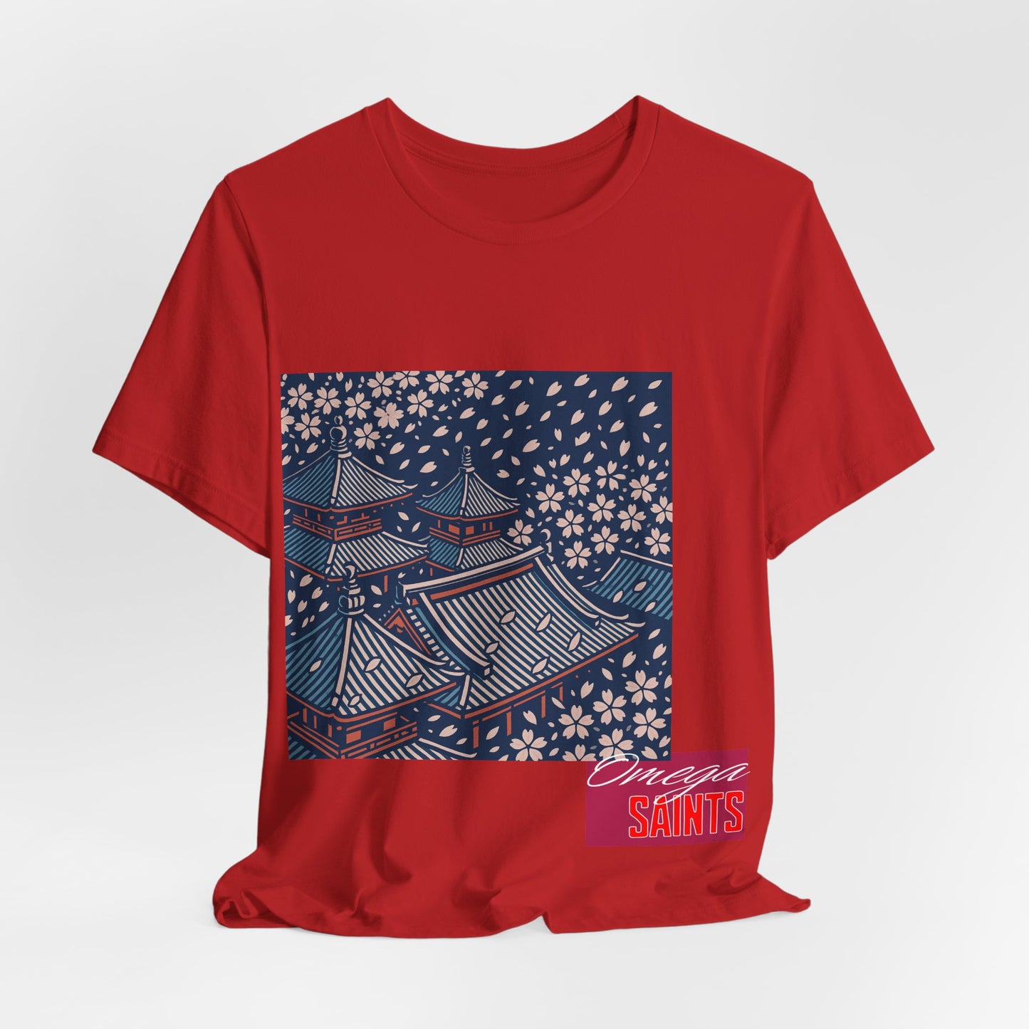 Cherry Blossom Rooftops – Japanese Temple Aesthetic Graphic Tee