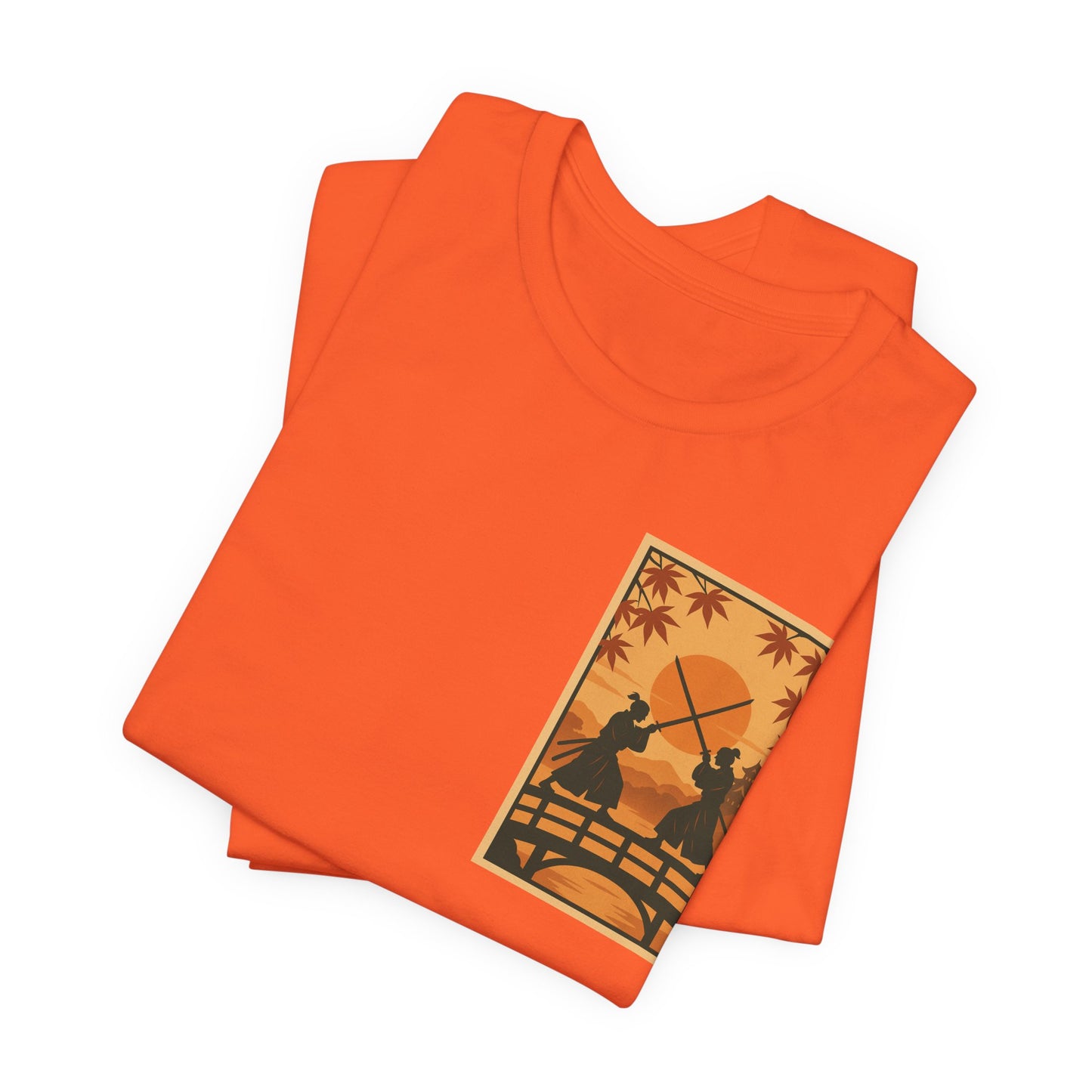 Samurai Sunset Standoff – Ukiyo-e Pocket Logo Tee
