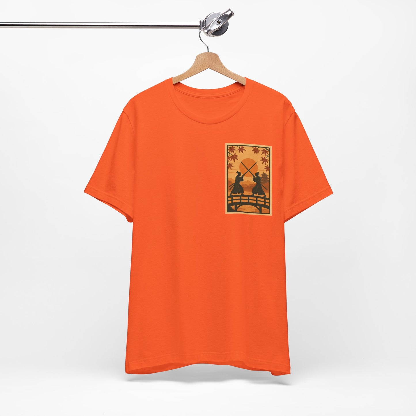 Samurai Sunset Standoff – Ukiyo-e Pocket Logo Tee