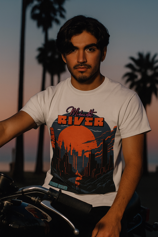 Midnight River - Japan Style Tee | Graphic Printed T-Shirt