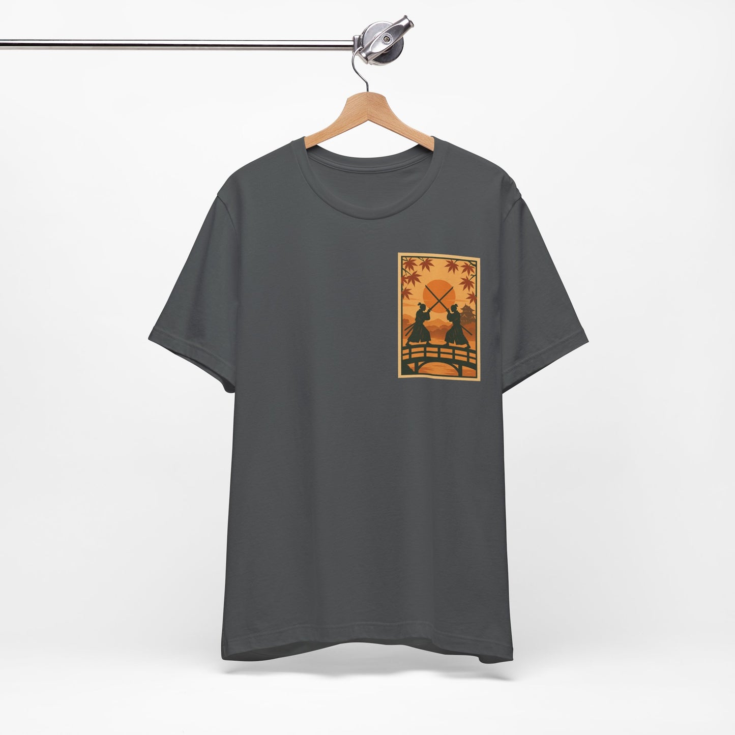 Samurai Sunset Standoff – Ukiyo-e Pocket Logo Tee