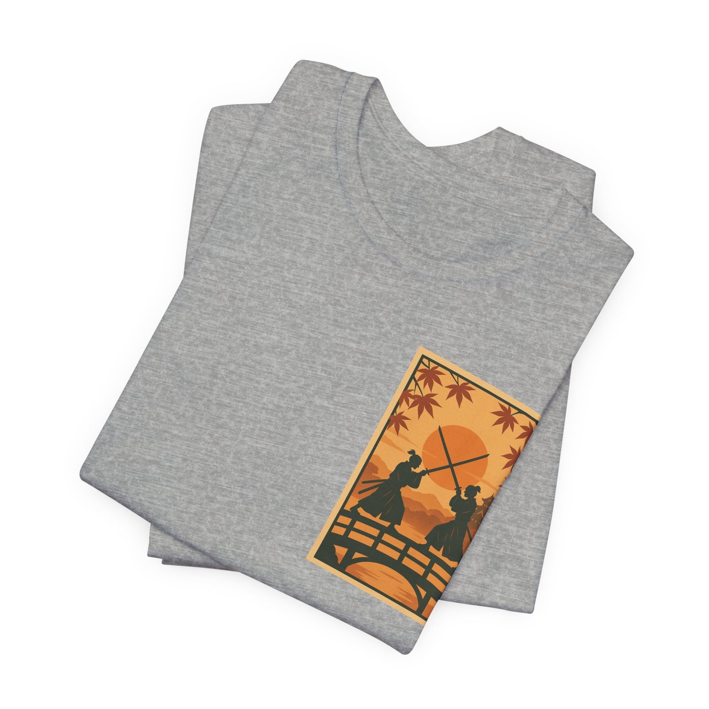 Samurai Sunset Standoff – Ukiyo-e Pocket Logo Tee