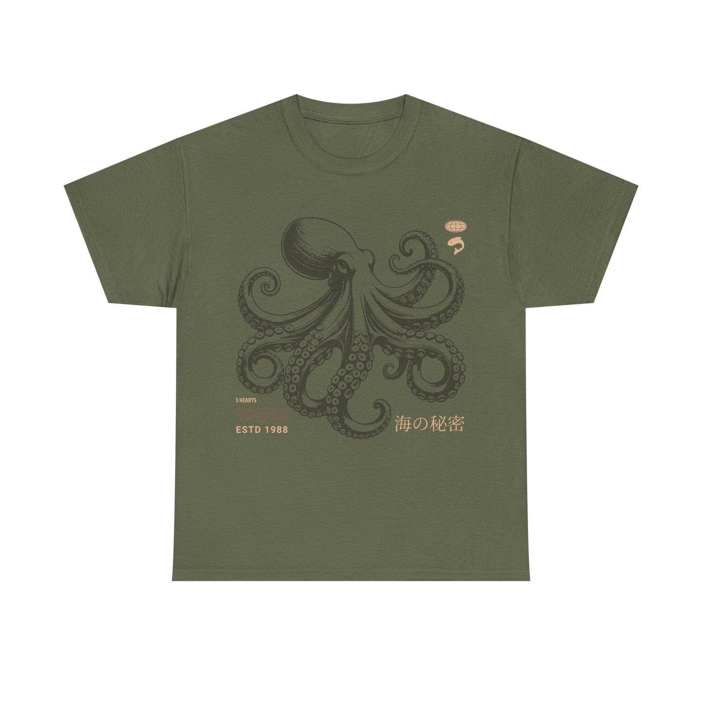 Japanese Octopus T-Shirt – Traditional Ukiyo-e Kraken Style Graphic Tee