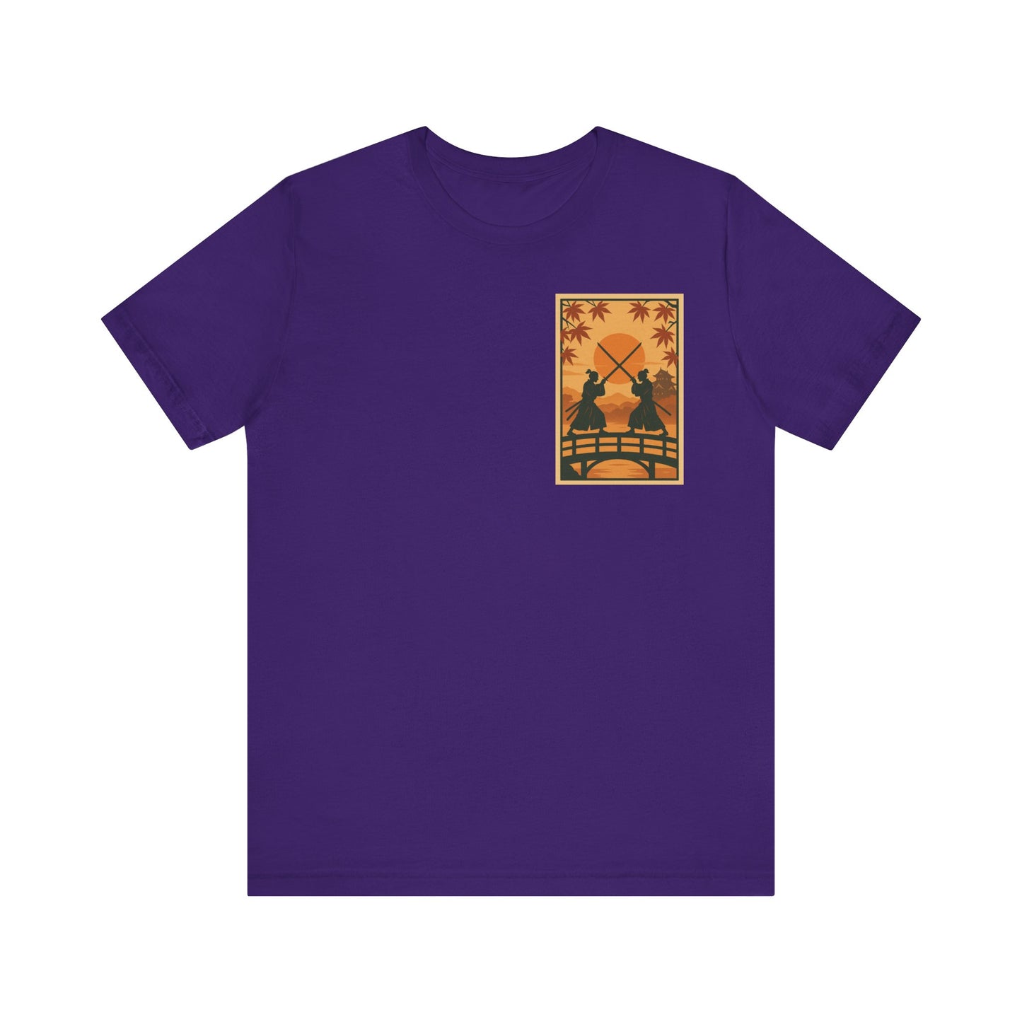 Samurai Sunset Standoff – Ukiyo-e Pocket Logo Tee