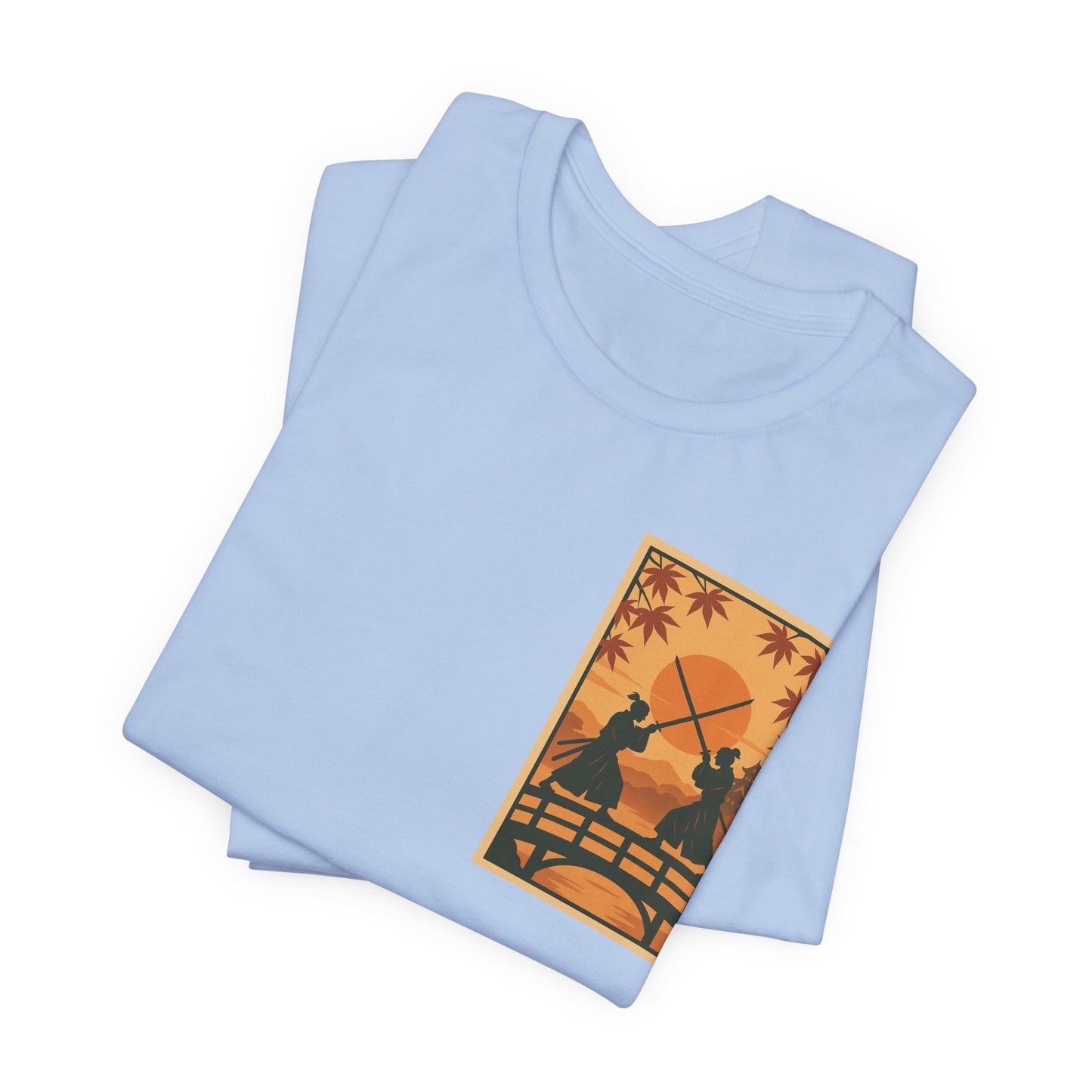 Samurai Sunset Standoff – Ukiyo-e Pocket Logo Tee