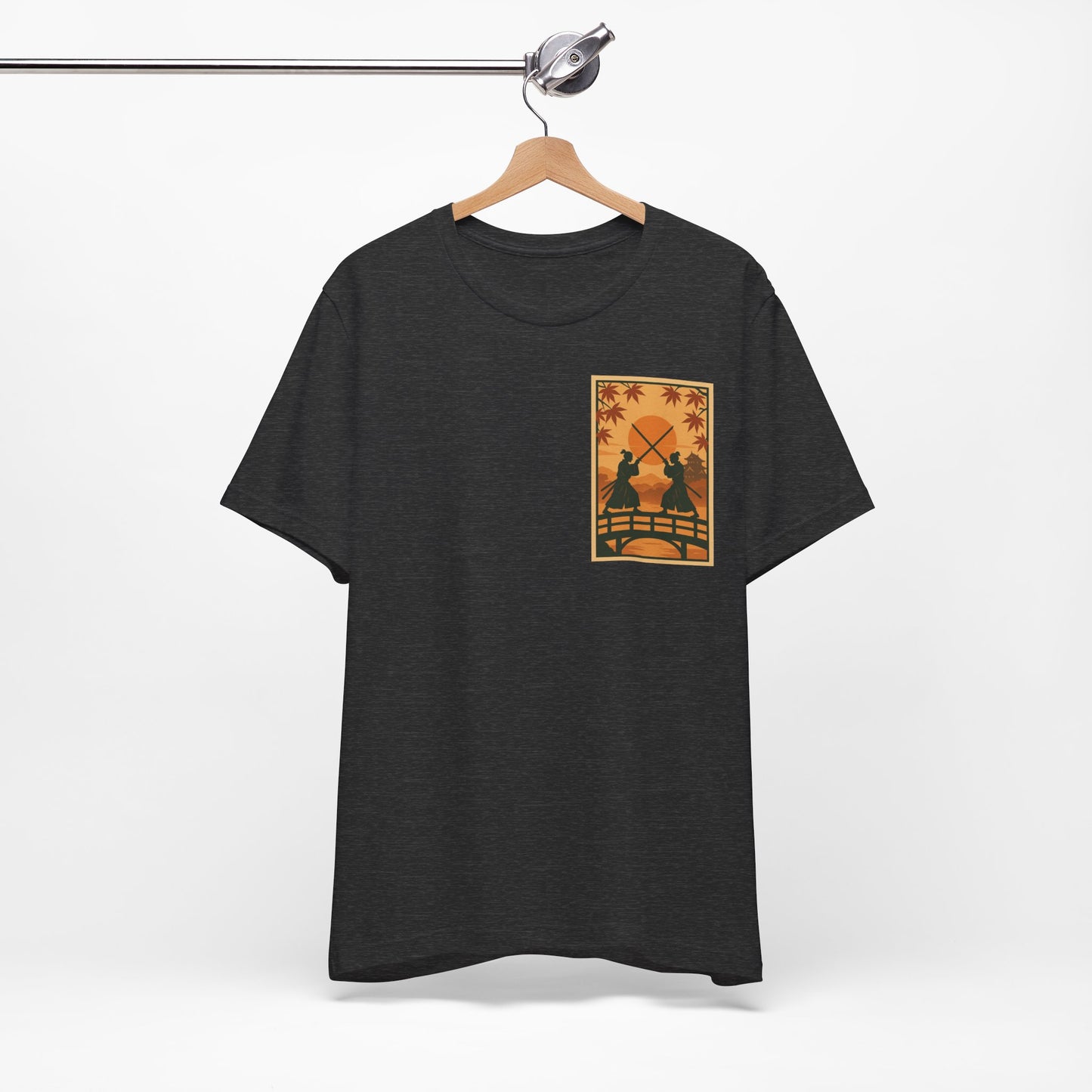 Samurai Sunset Standoff – Ukiyo-e Pocket Logo Tee