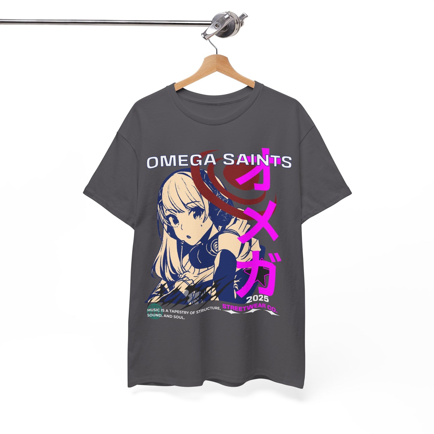 Omega Saints Anime Graphic Printed T-Shirt – Japanese Streetwear Style