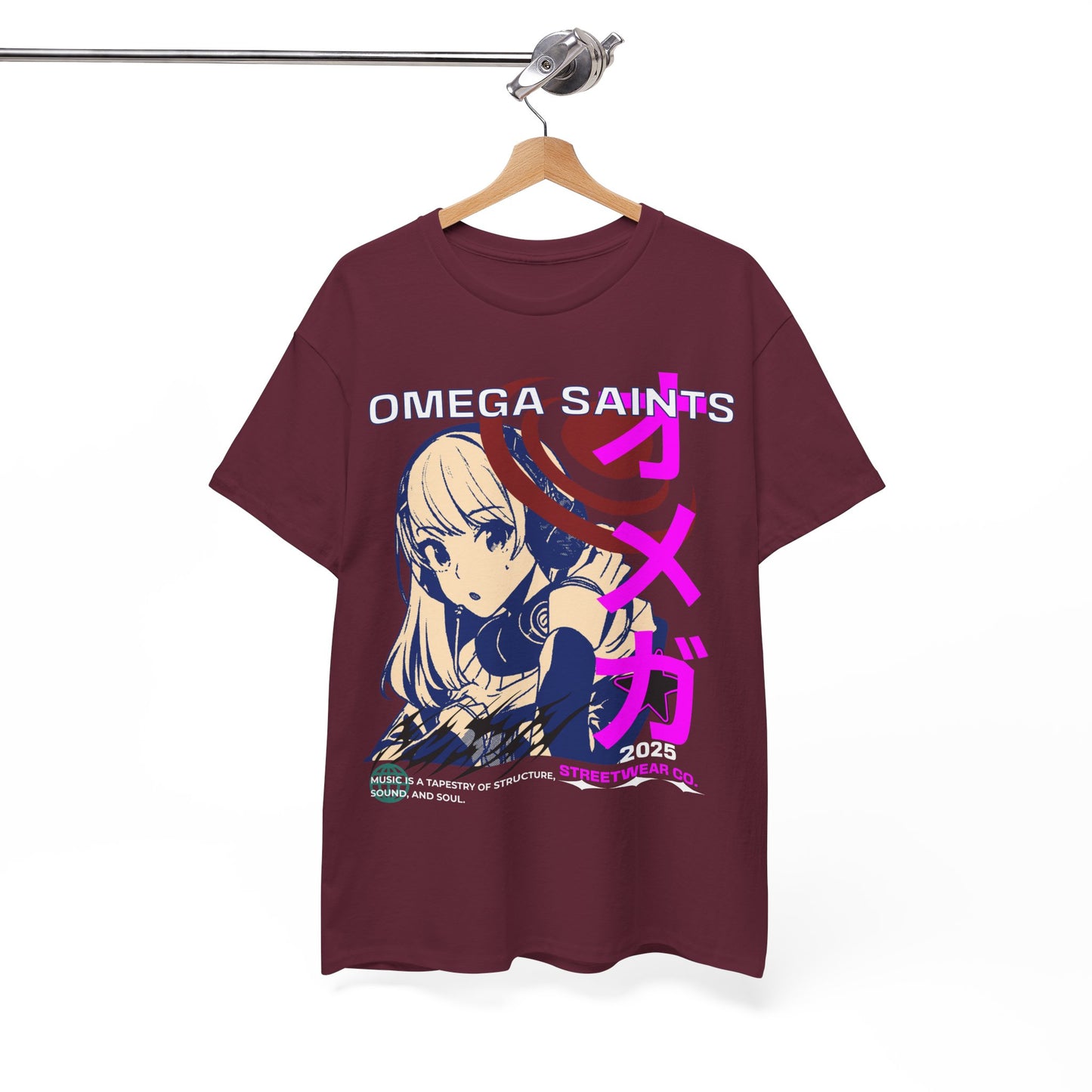 Omega Saints Anime Graphic Printed T-Shirt – Japanese Streetwear Style