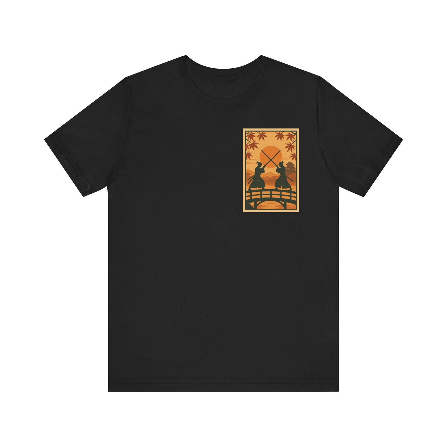 Samurai Sunset Standoff – Ukiyo-e Pocket Logo Tee