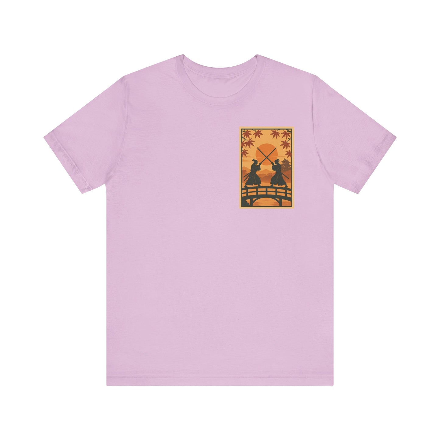 Samurai Sunset Standoff – Ukiyo-e Pocket Logo Tee