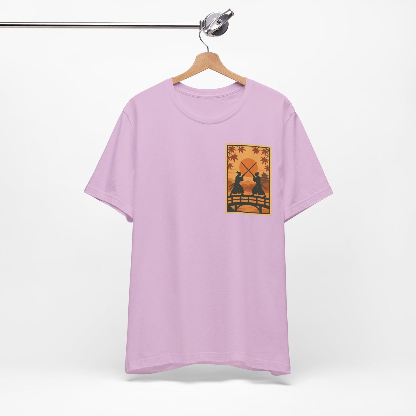 Samurai Sunset Standoff – Ukiyo-e Pocket Logo Tee