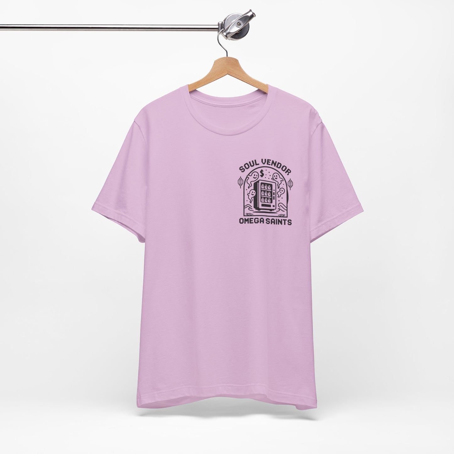 Soul Vendor T-Shirt – Retro Pixel Ghost Vending Machine Tee by Omega Saints