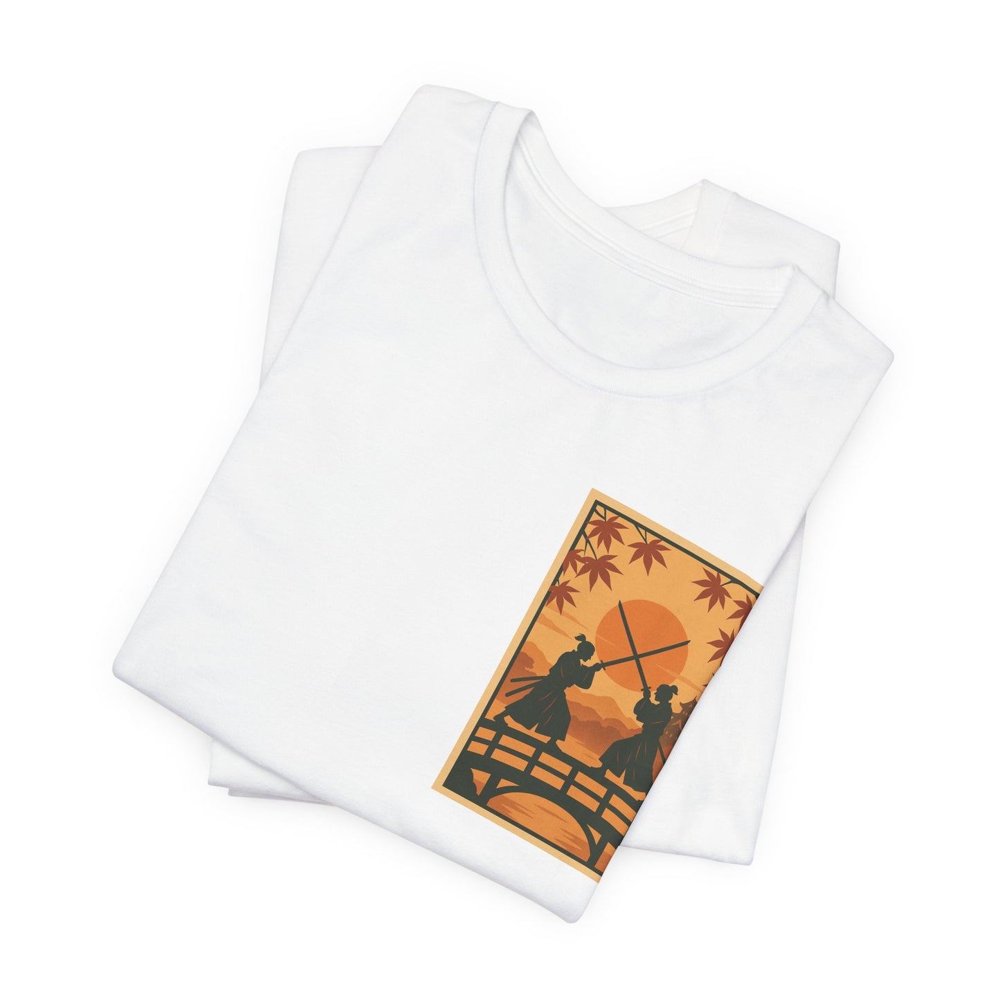 Samurai Sunset Standoff – Ukiyo-e Pocket Logo Tee