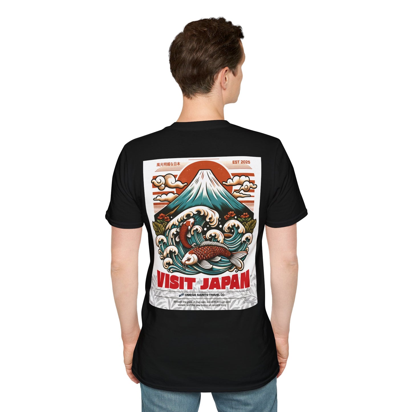 Visit Japan - Vintage-Style Mt Fuji Travel T-Shirt
