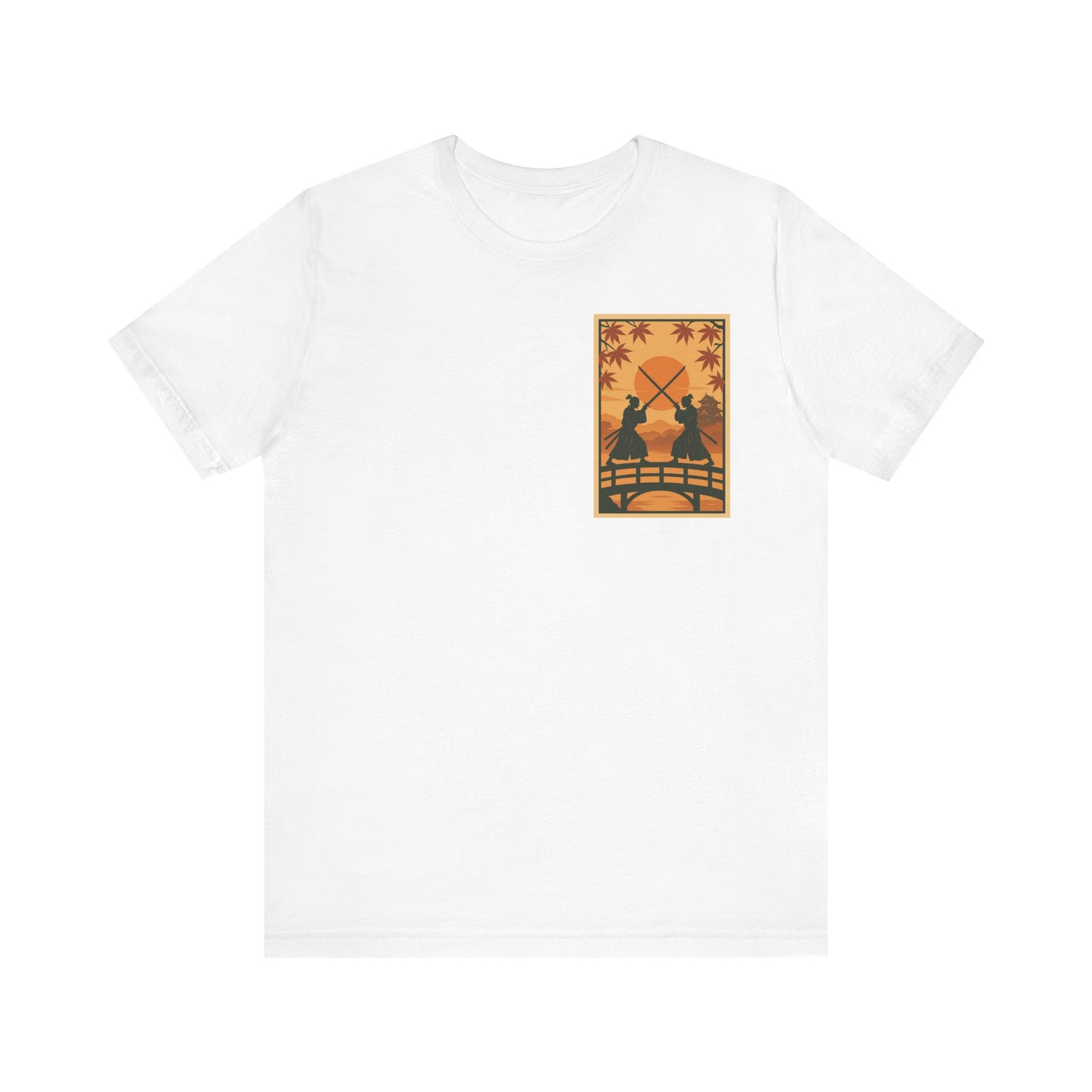 Samurai Sunset Standoff – Ukiyo-e Pocket Logo Tee