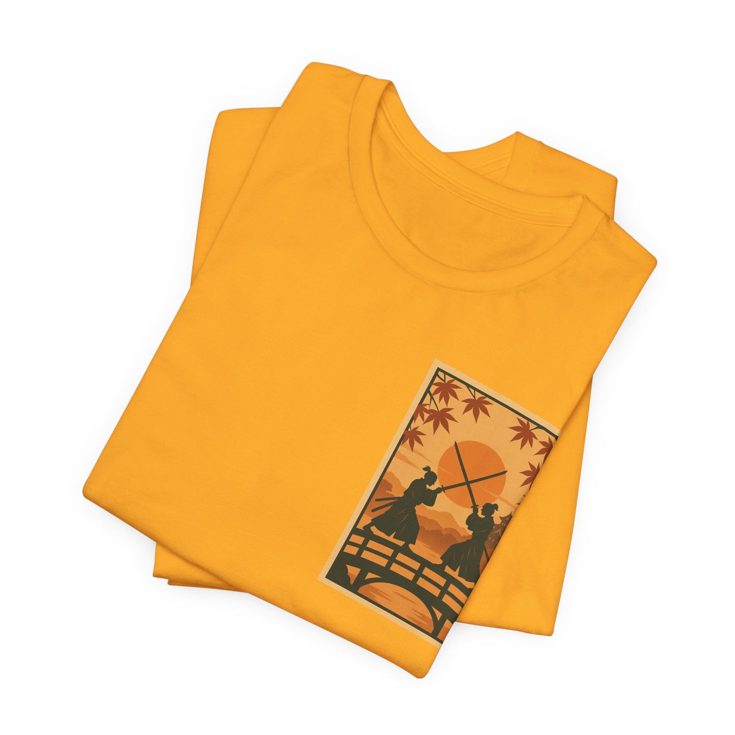 Samurai Sunset Standoff – Ukiyo-e Pocket Logo Tee