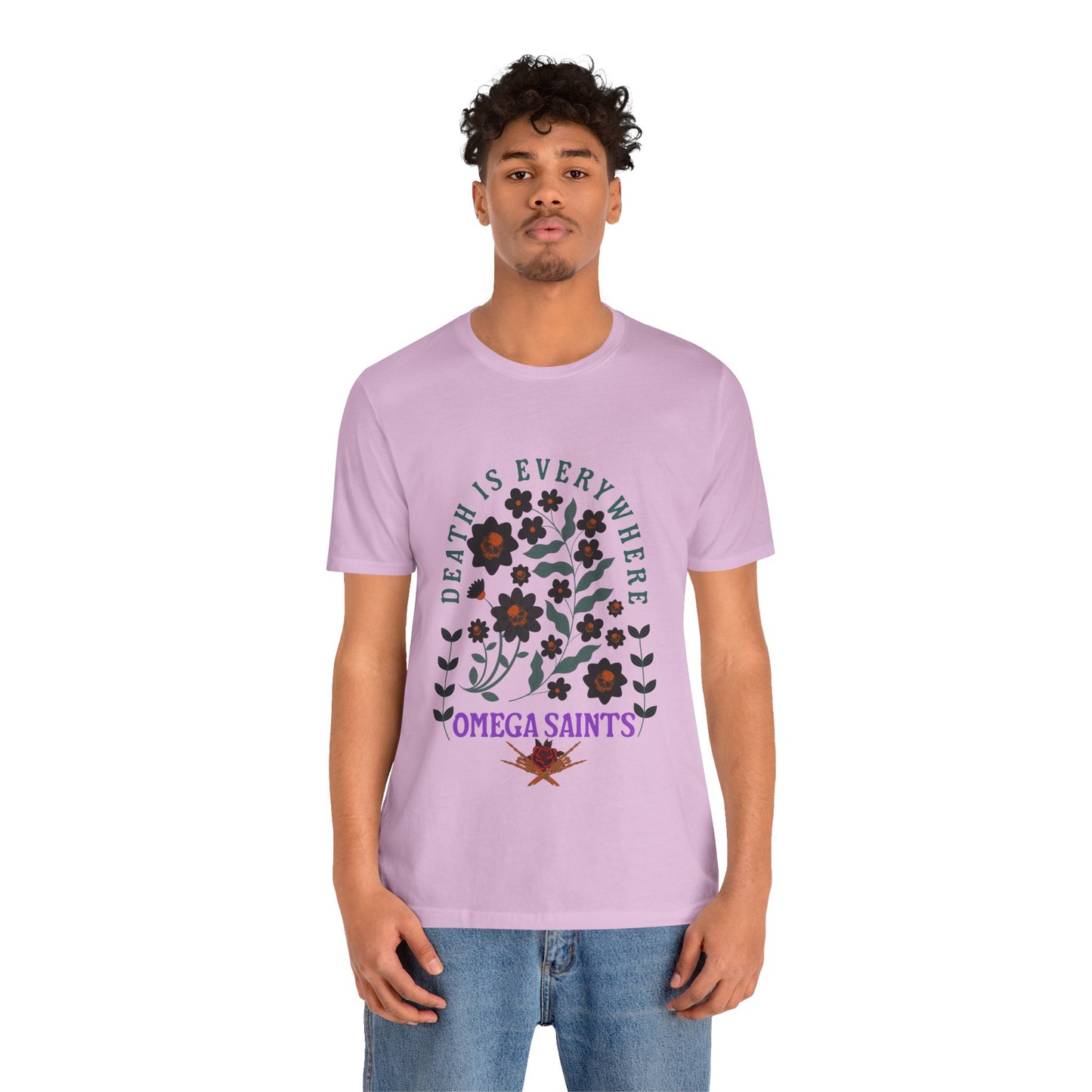 🖤 Death Is Everywhere | Gothic Floral Skull T-Shirt | Aesthetic Graphic Tee