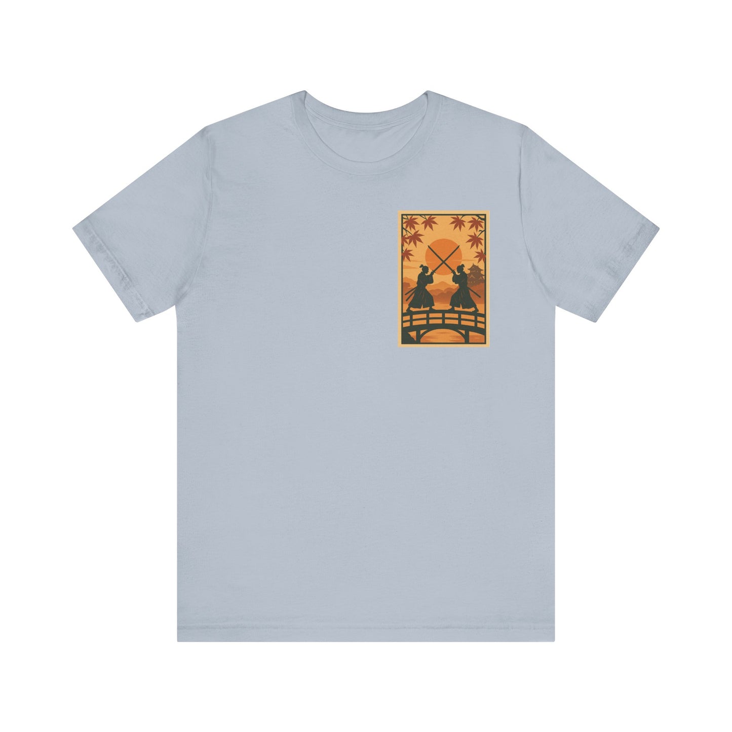 Samurai Sunset Standoff – Ukiyo-e Pocket Logo Tee