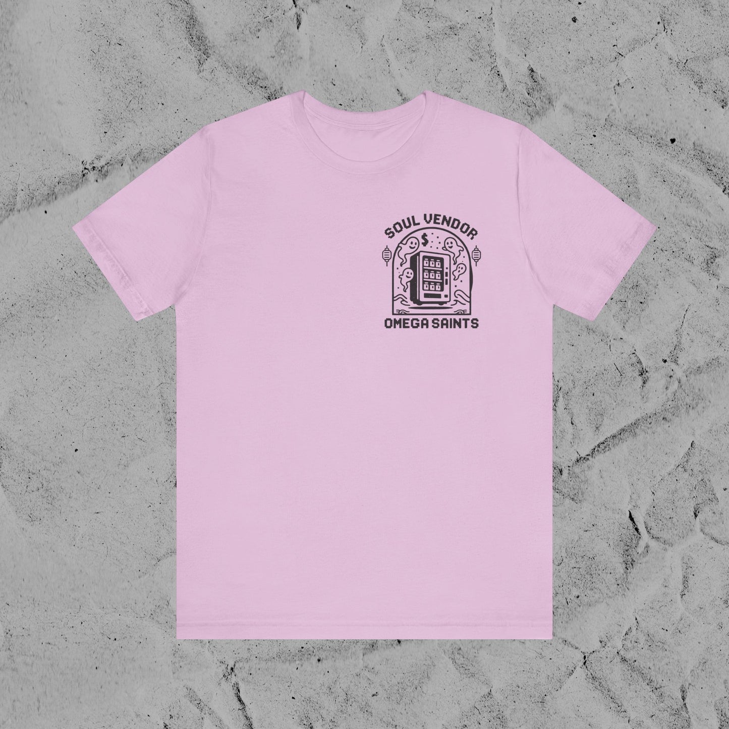 Soul Vendor T-Shirt – Retro Pixel Ghost Vending Machine Tee by Omega Saints