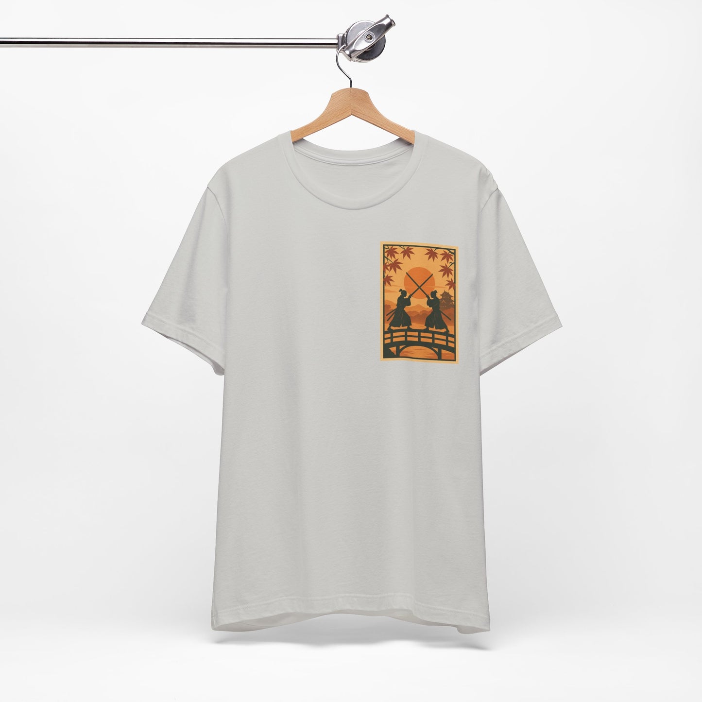 Samurai Sunset Standoff – Ukiyo-e Pocket Logo Tee