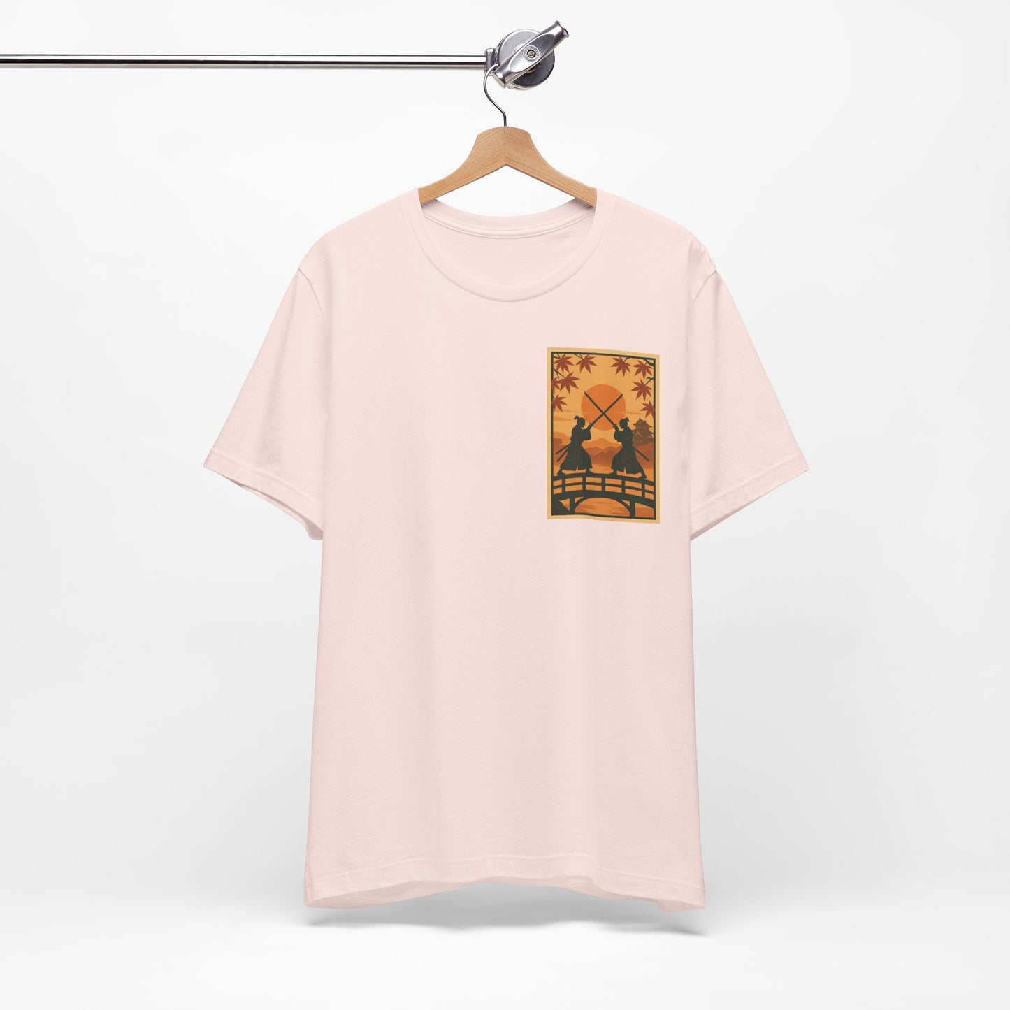 Samurai Sunset Standoff – Ukiyo-e Pocket Logo Tee
