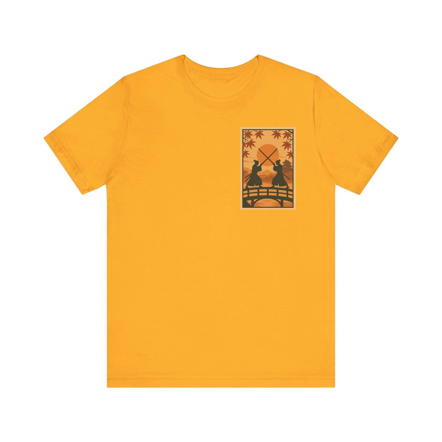 Samurai Sunset Standoff – Ukiyo-e Pocket Logo Tee
